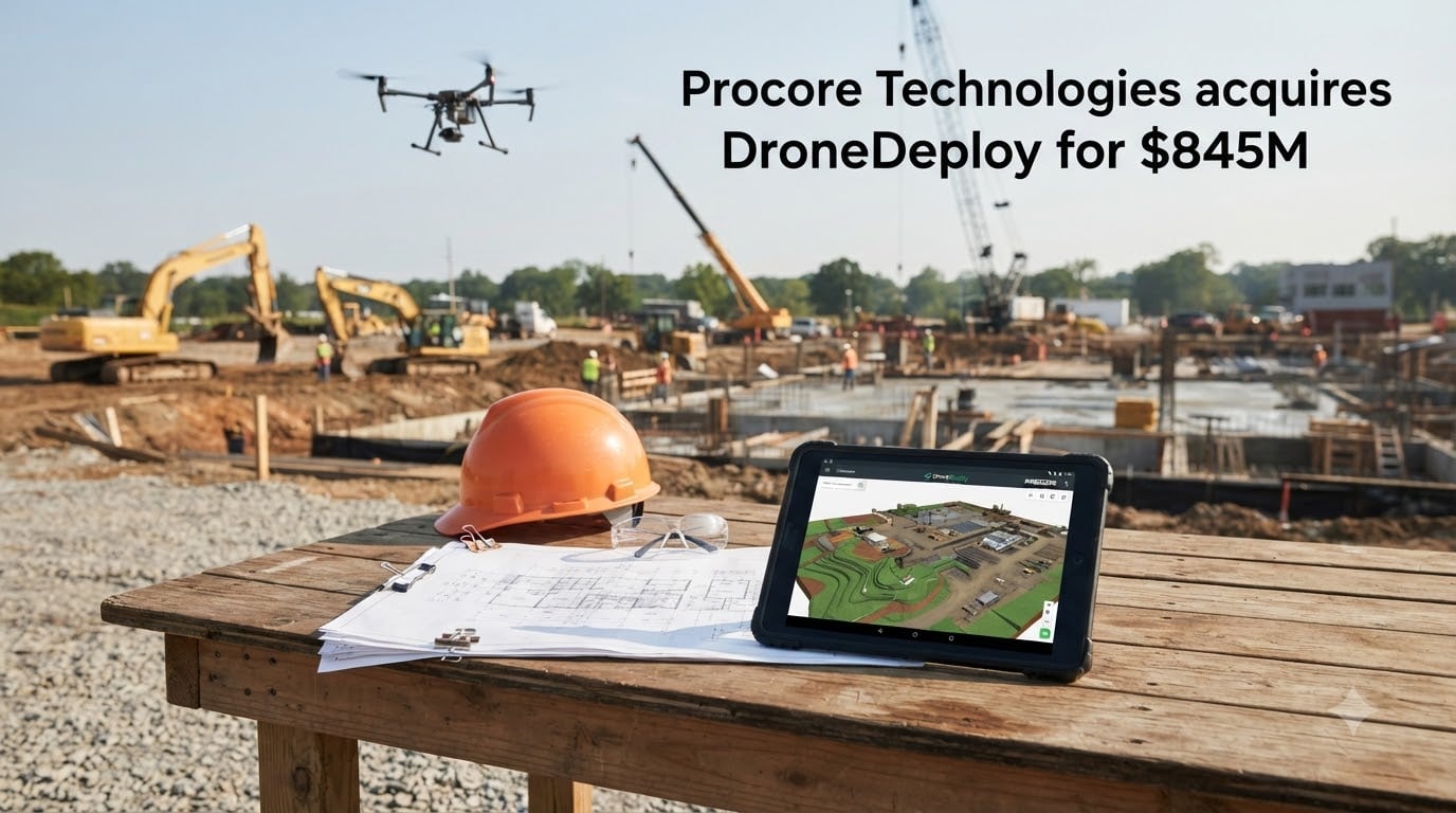 Procore Technologies acquires DroneDeploy for $845M