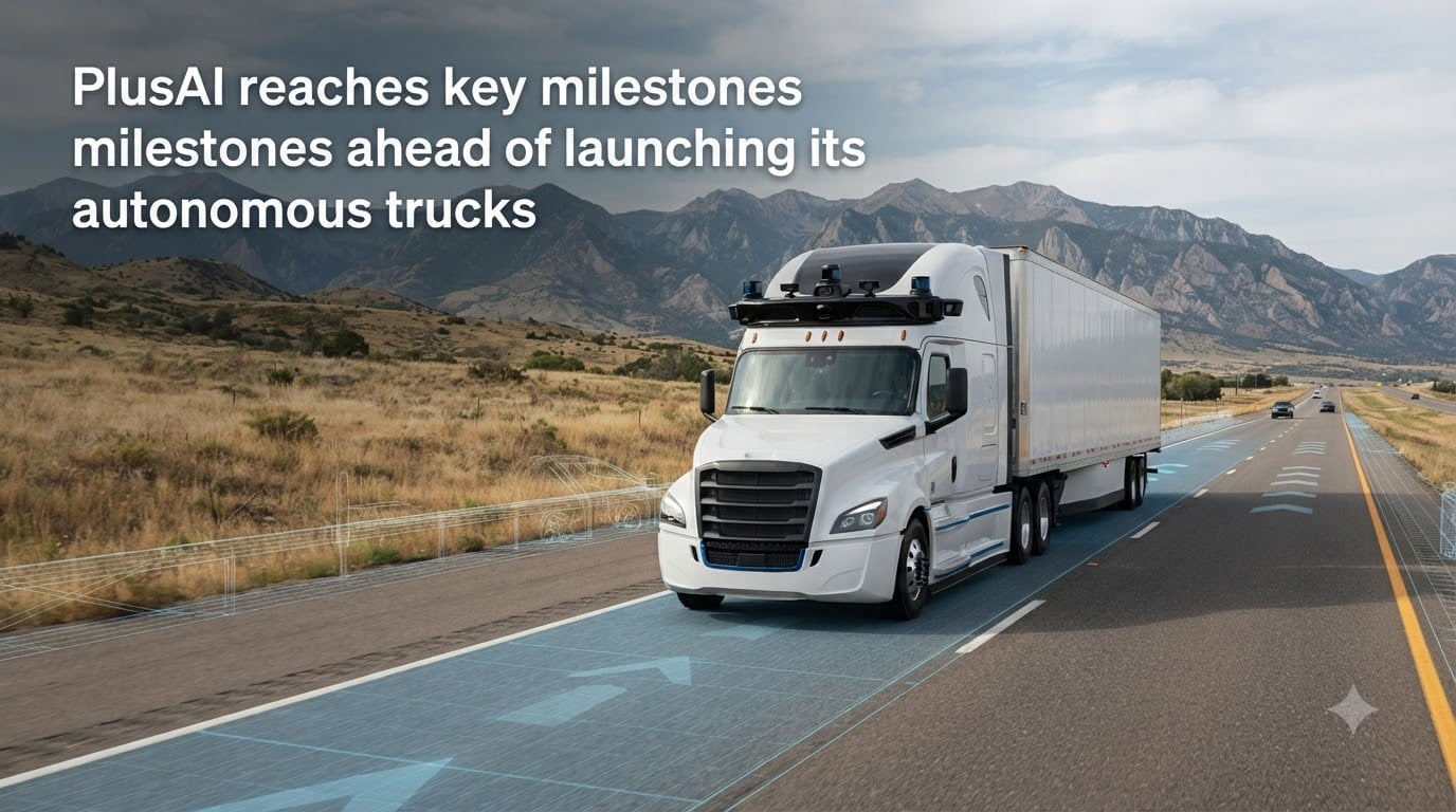 PlusAI reaches key milestones ahead of launching its autonomous trucks