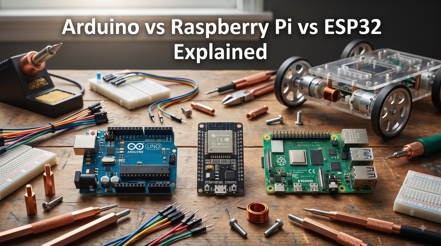 Arduino vs Raspberry Pi vs ESP32 Explained