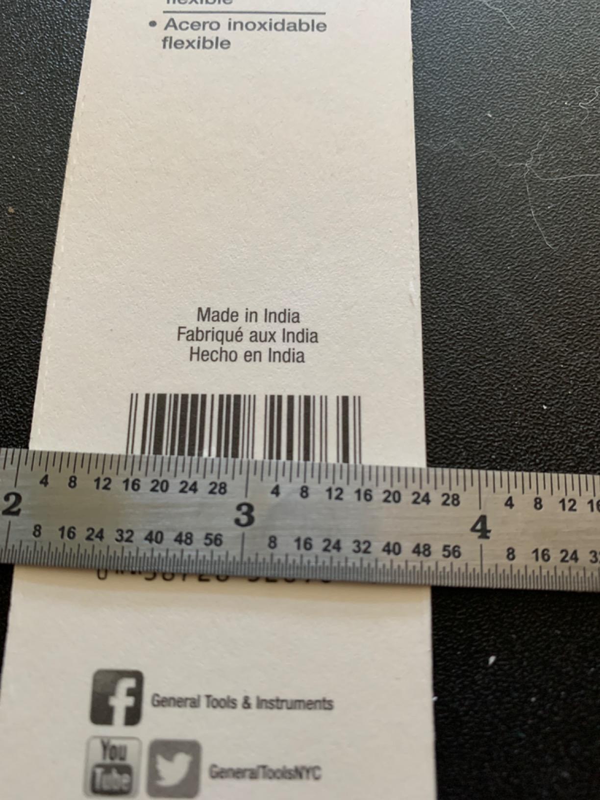 General Tools Flexible 6-Inch Straight Edge Ruler #616, Stainless Steel - 4 Graduations – 1/32 inch, 1/64 inch On One Side, 1/10”, 1/100” On The Other Side customer photo 2