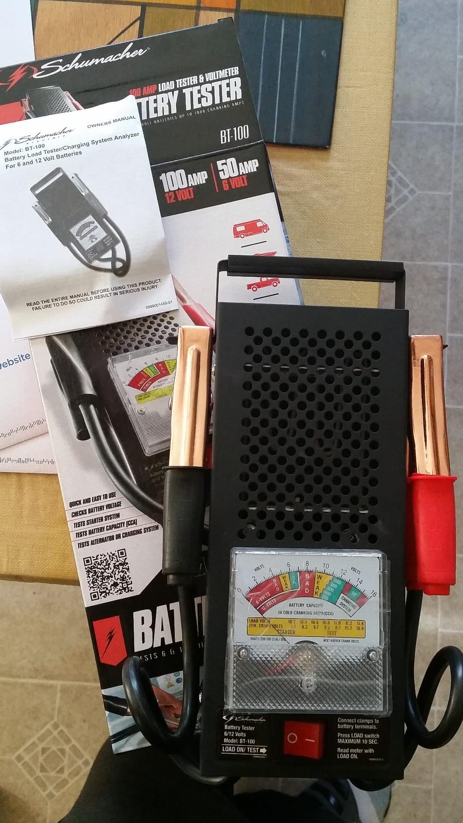 Schumacher Electric Battery Load Tester, 6V/12V – BT-100 customer photo 2
