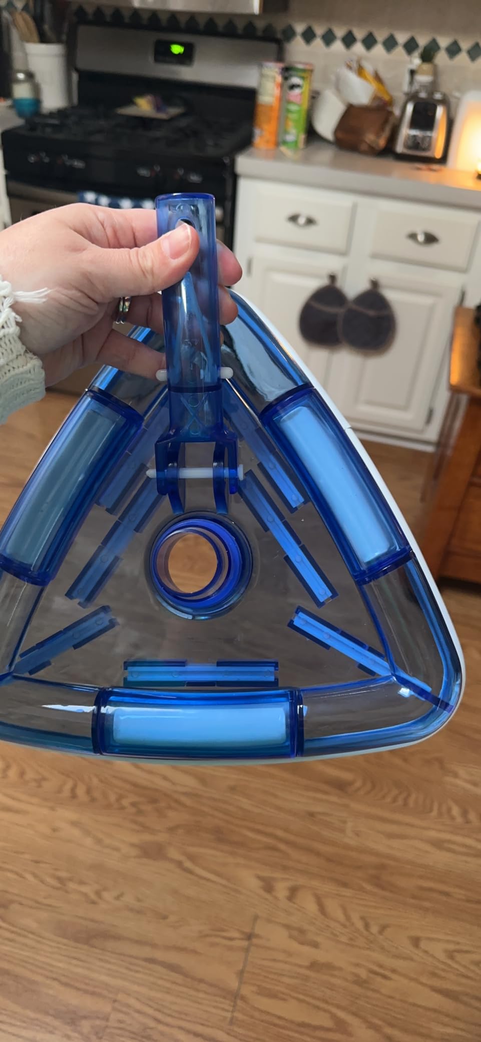 SWIMLINE HYDROTOOLS Manual Pool Vacuum Head Attachment For Inground & Above Ground Pools |Weighted Swimming Pool Vac Head Clear Triangle Shape W/ Bristles| Swivel Hose 1-1/4 or 1-1/2’’| 8145 customer photo 2