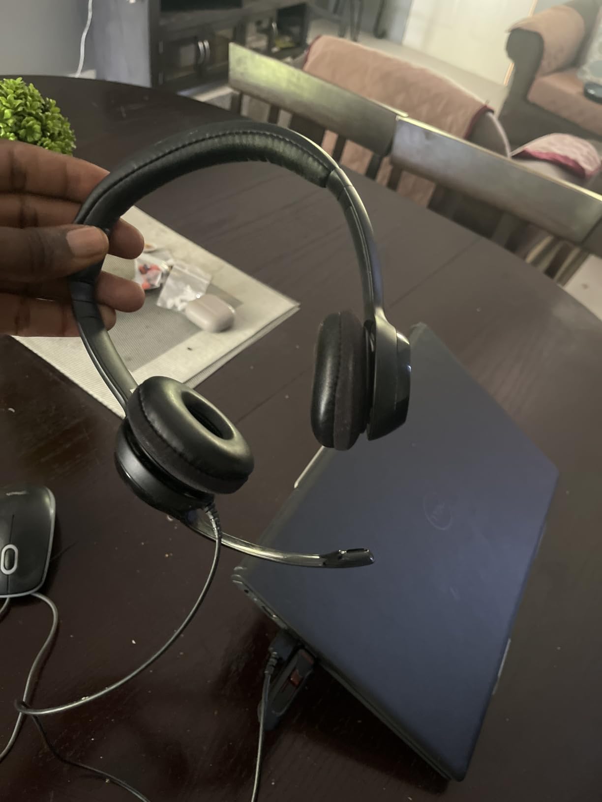 Logitech H390 Wired Headset PC/Laptop Stereo Headphones, USB-A, Black customer photo 2