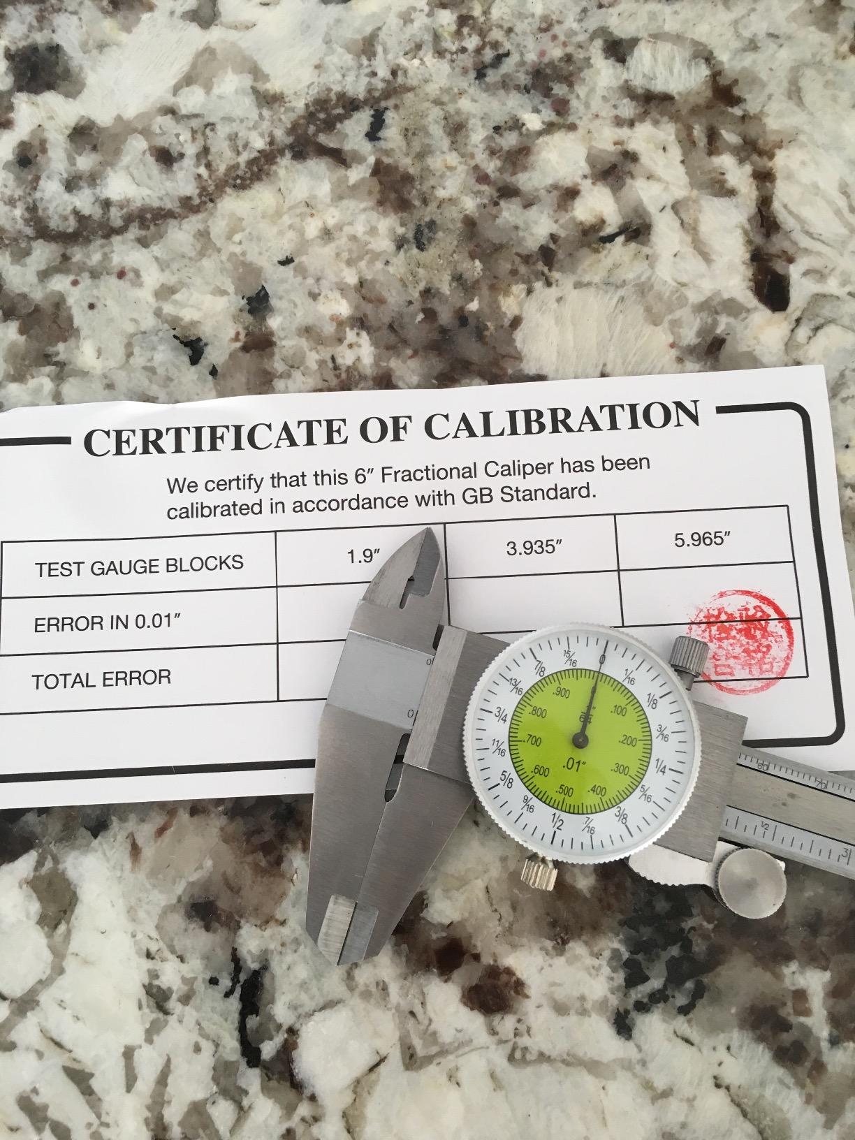 Oshlun MTDCF-06 6-Inch Stainless Steel Fractional Dial Caliper customer photo 1