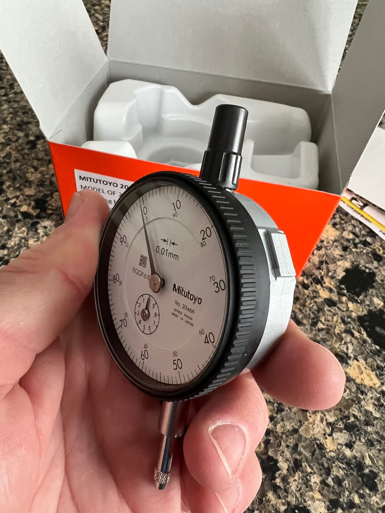 Mitutoyo 2046S, 0.01mm X 10mm Dial Indicator, 0-100, Lug Back, Series 2, 8mm Stem customer photo 2