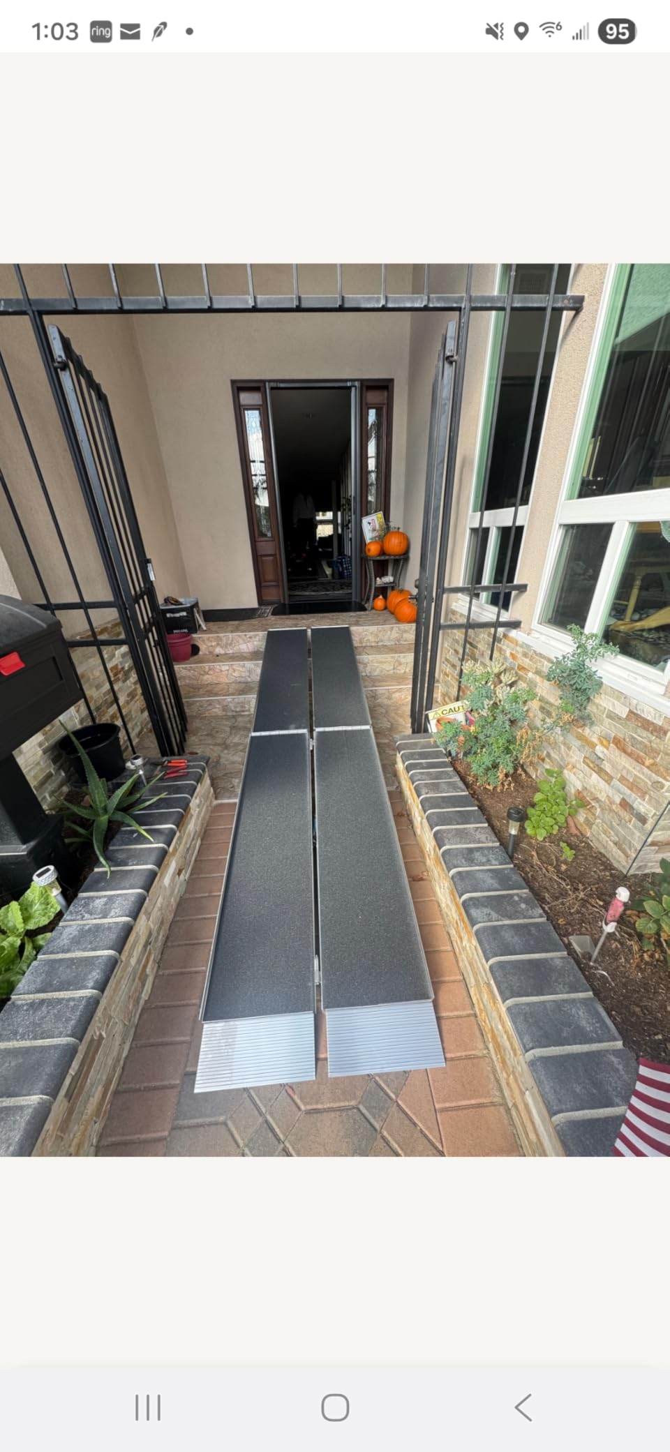 EZ-ACCESS Suitcase Trifold Wheelchair Ramp, Non Slip, 800 lb, Home, 7 ft customer photo 2