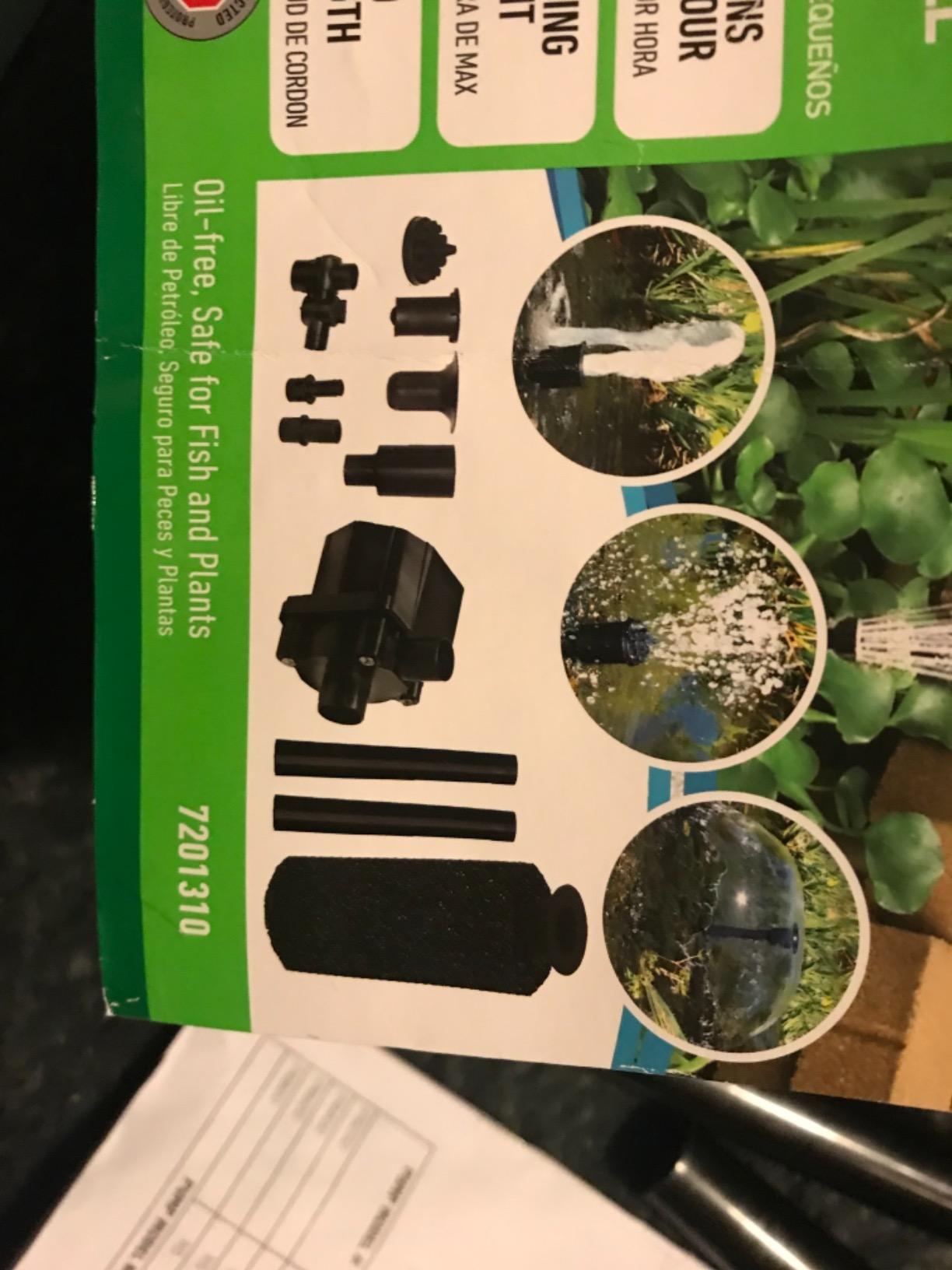 Beckett FR500 500 GPH 38.4 Watt Submersible Water Garden Pond Pump Set customer photo 2