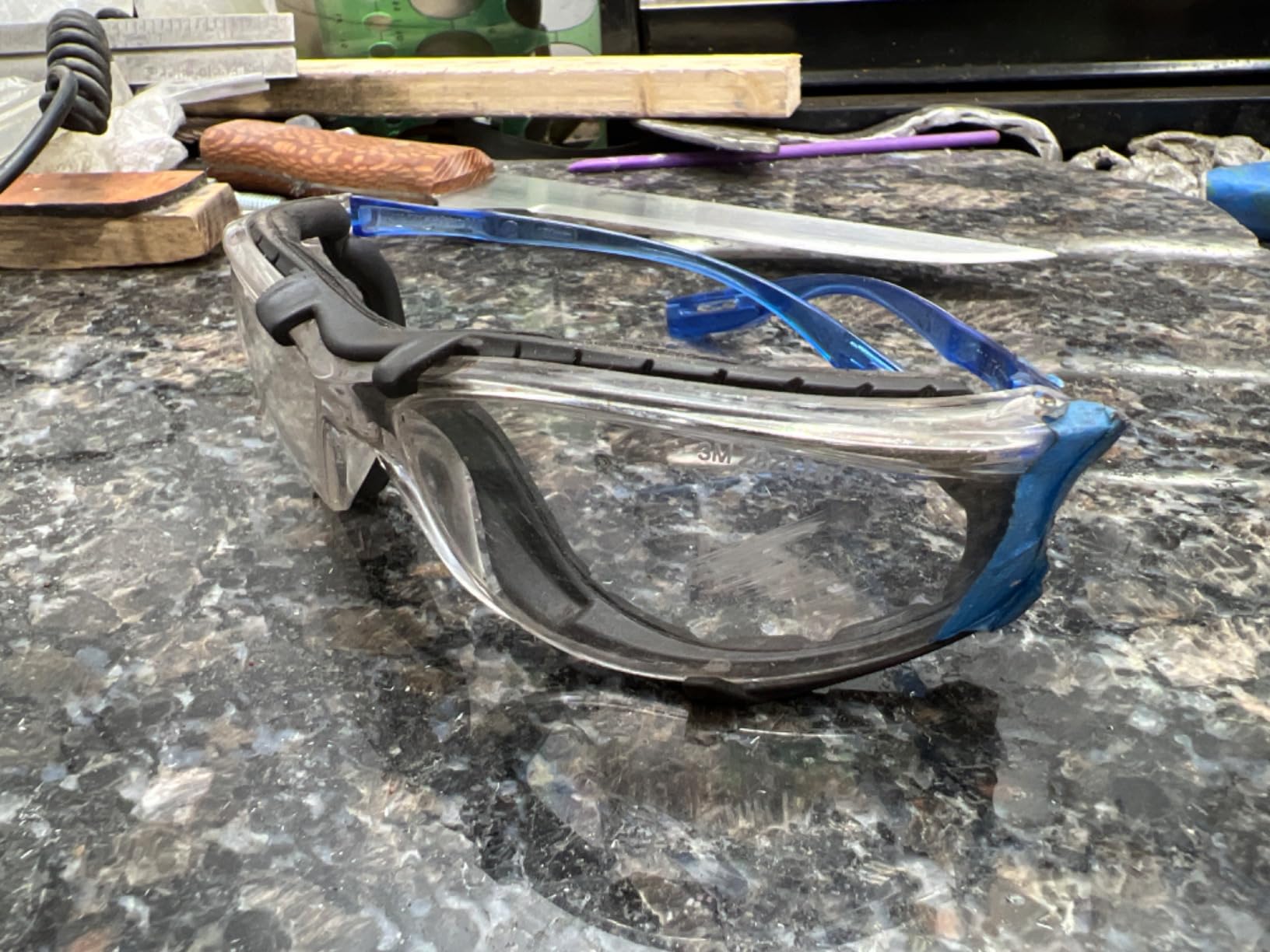 3M Safety Glasses, Virtua CCS, Anti-Fog Clear Lens, Blue Frame, ANSI Z87 customer photo 2