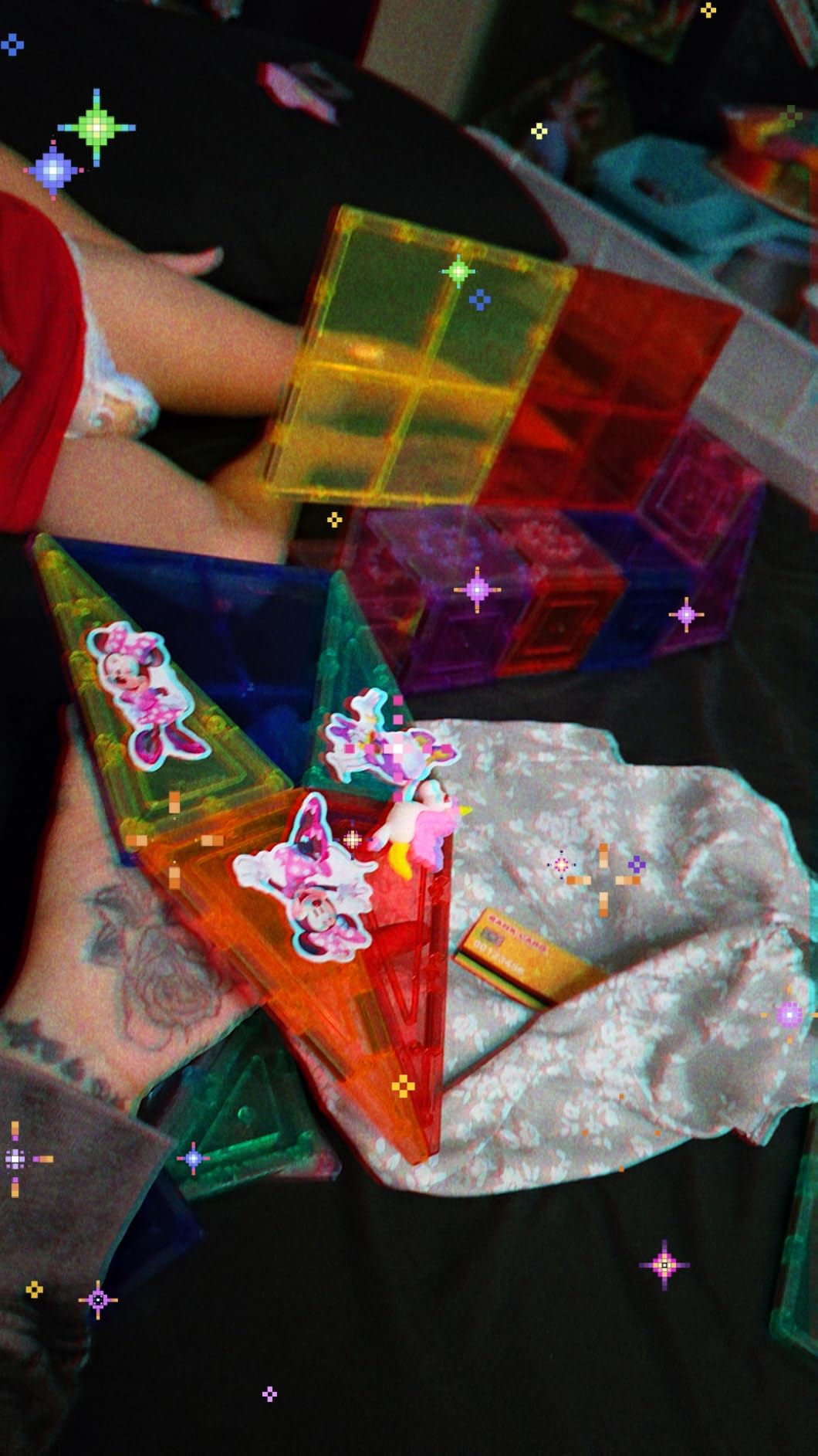 PicassoTiles 60 Piece Magnetic Tiles Clear 3D Building Blocks STEM Ages 3+ customer photo 1