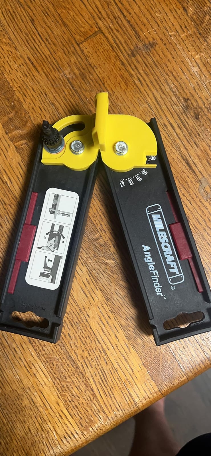 Milescraft 8402 Angle Finder – Transfer Angles from Walls & Corners to Miter Saw. Physical Reference Jig for Crown Molding and Trim Work. Inside or Outside Corners. customer photo 2