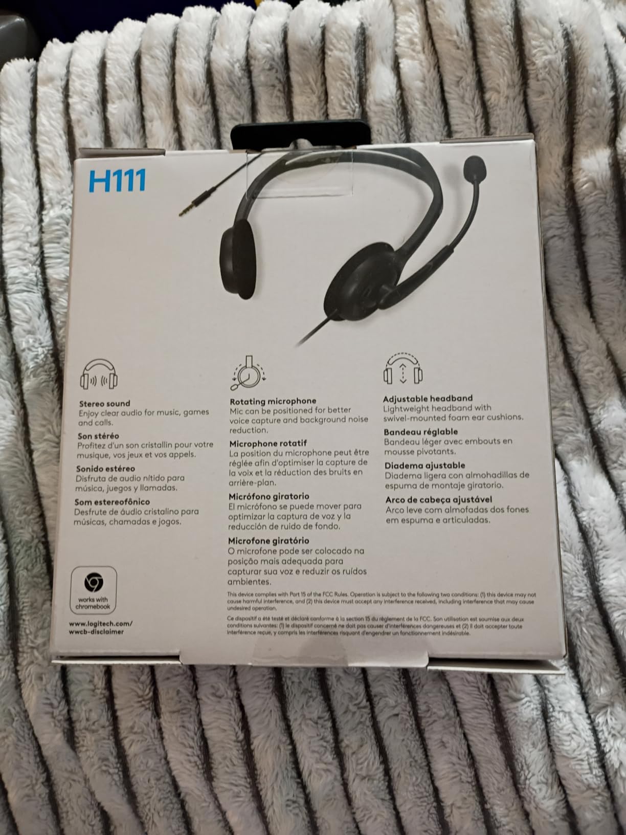 Logitech H111 Stereo Headset with 3.5 mm Audio Jack - Black customer photo 2