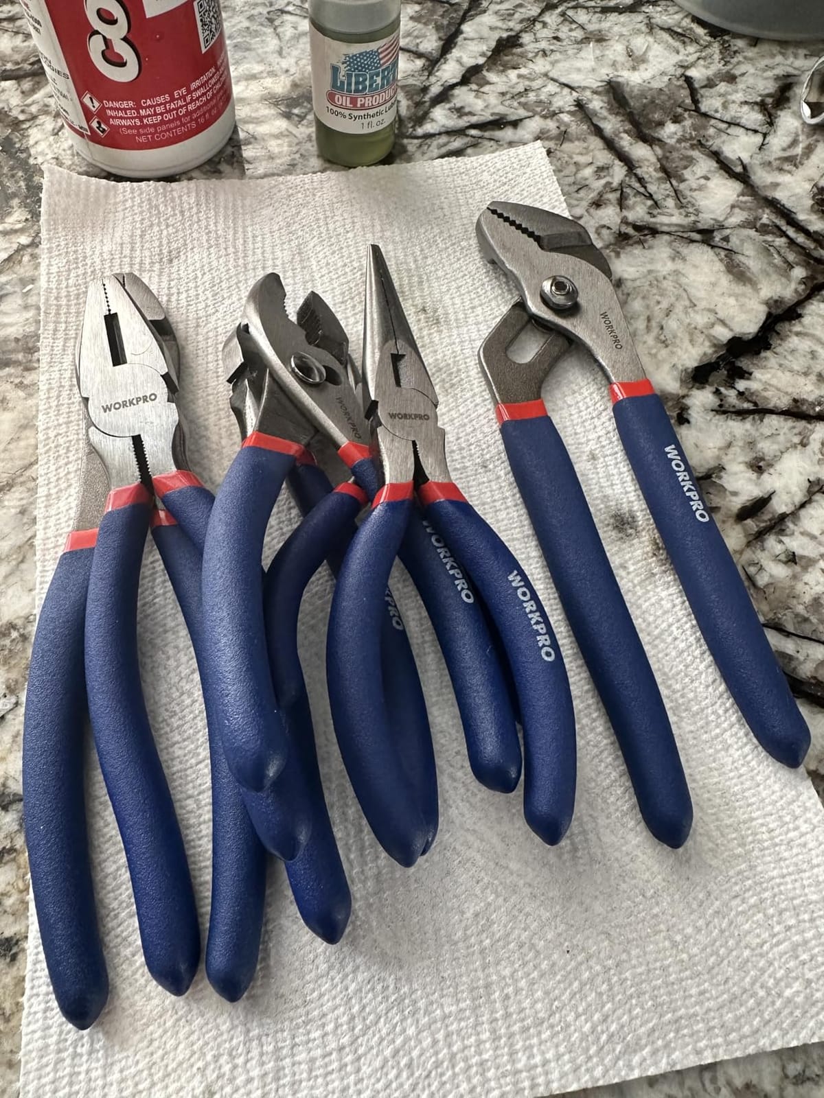 WORKPRO 7-Piece Pliers Set, Pliers Tool Set with Comfort Grip, Blue customer photo 2