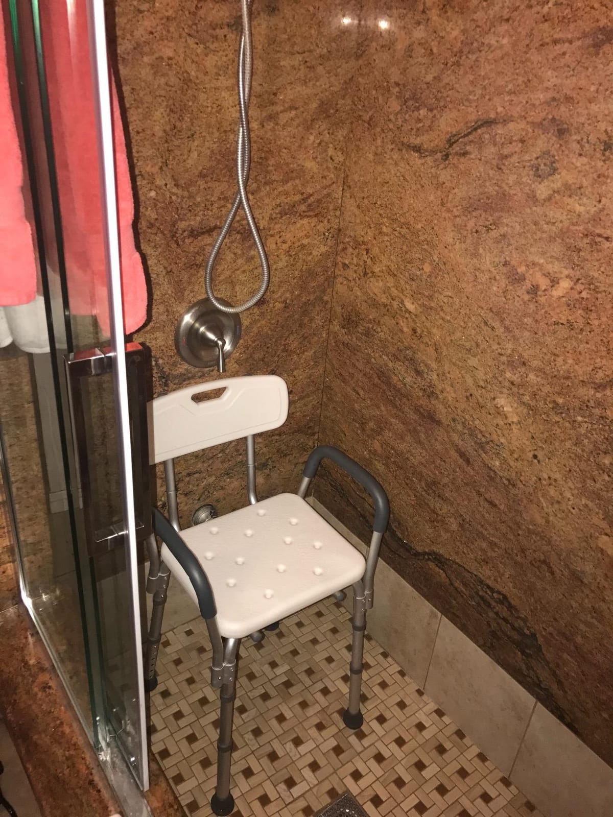 Drive Medical Premium Shower Chair with Back and Padded Arms, White customer photo 2
