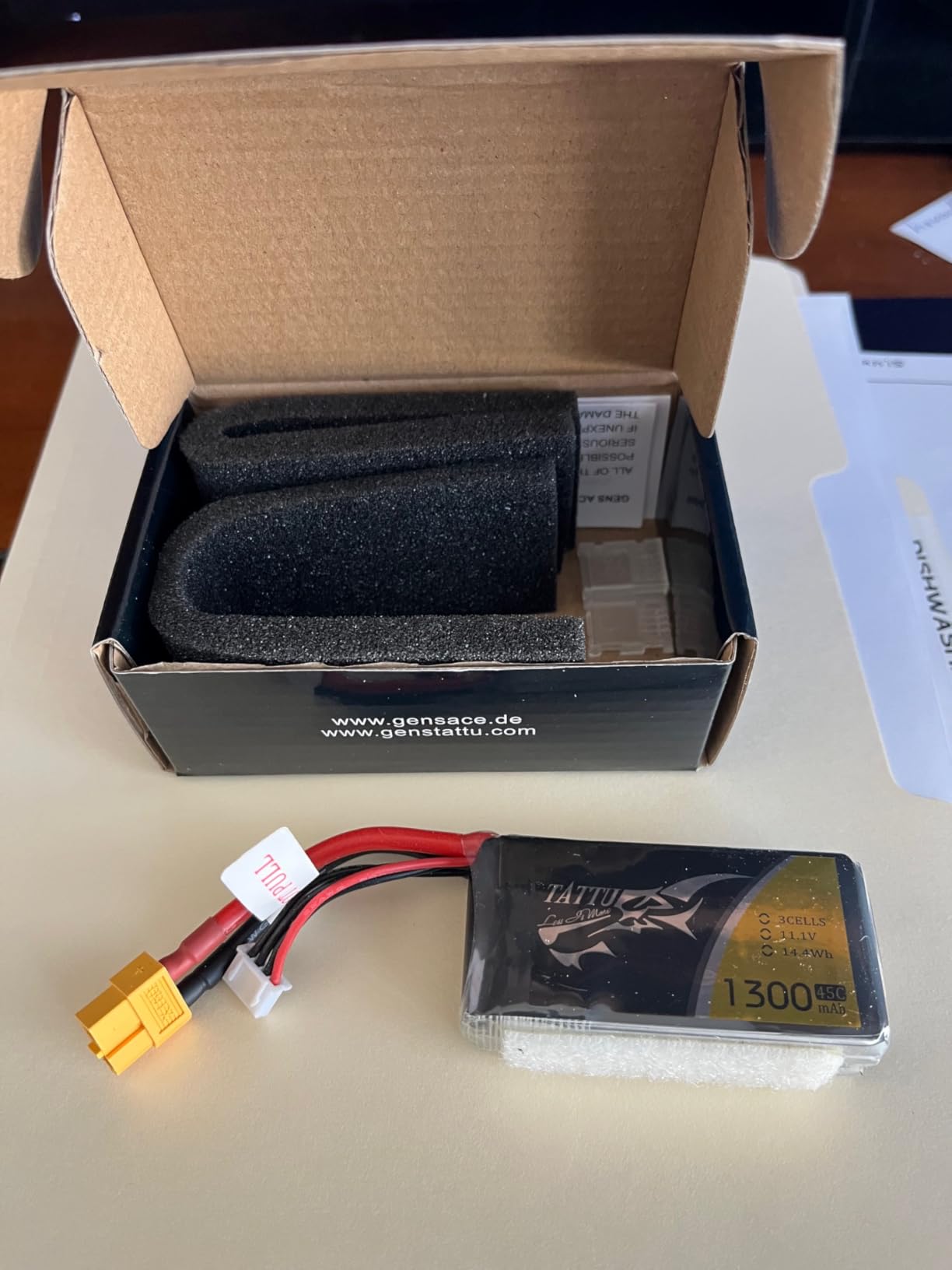 TATTU 3S 11.1V 1300mAh 45C LiPo Battery Pack with XT60 Plug for Eachine Wizard X220 QAV250 QAV180 210 Vortex 285 Mini H FLIP FPV 250S Emax Nighthawk 250 ZMR 250 HOVERSHIP MHQ2 customer photo 1