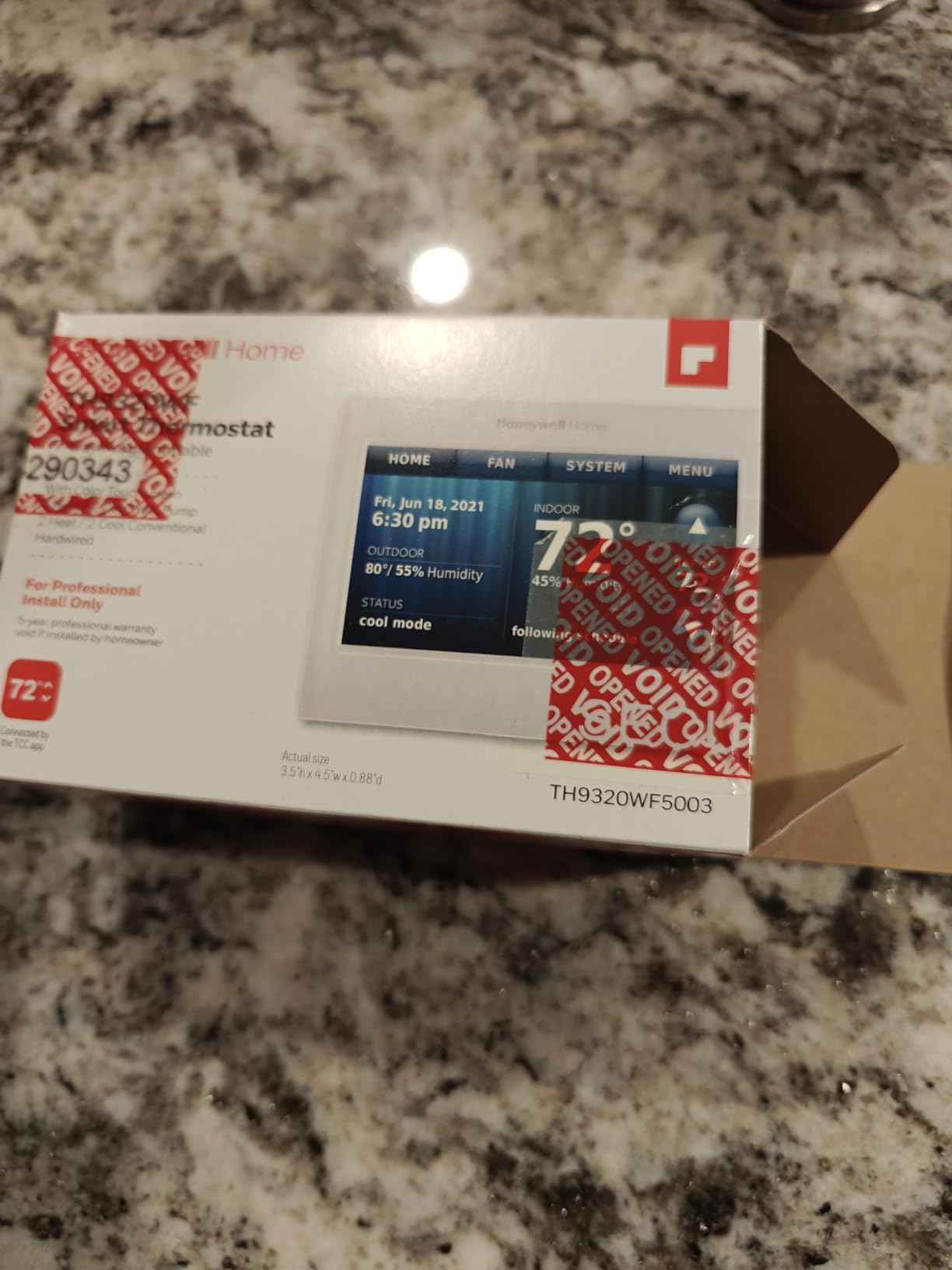 Honeywell Wireless WiFi Thermostat,7 Programmable customer photo 2