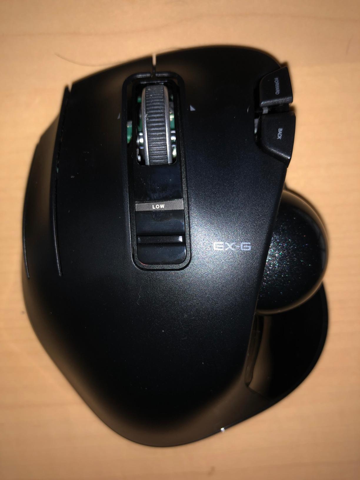 ELECOM EX-G Left Handed Trackball Mouse, 2.4 GHz USB Wireless, Ergonomic, Thumb Control, Tracking Roller Ball, 6 Programmable Buttons, Tilt Scroll customer photo 1