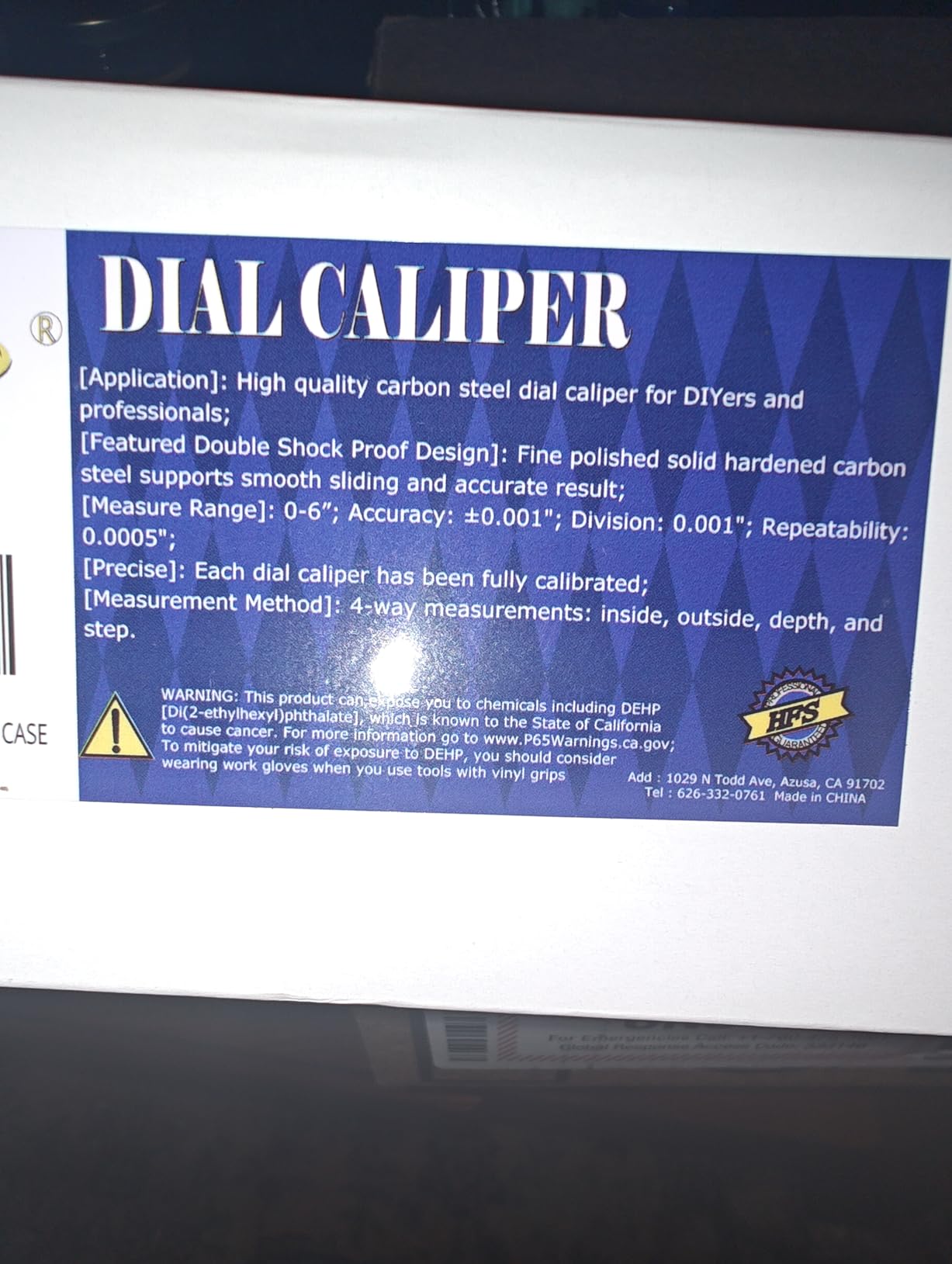 HFS Imperial 0-6 Inch Dial Caliper, ±0.001 Inch Accuracy, 4-Way Measuring Tool customer photo 2