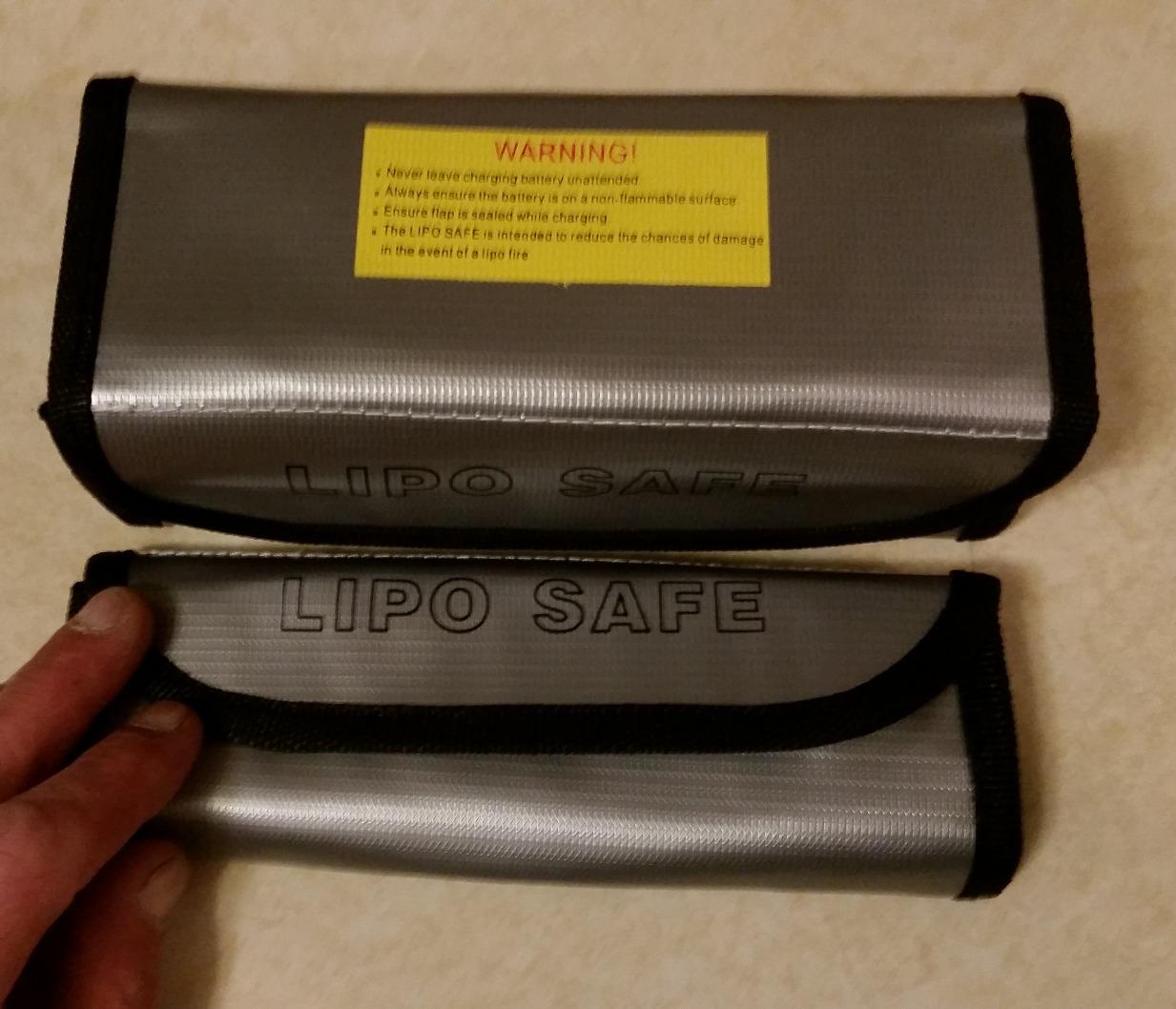 DerBlue 2pcs Fireproof Explosionproof Lipo Battery Safe Bag Lipo Battery Guard Safe Bag(185x75x60mm) customer photo 1