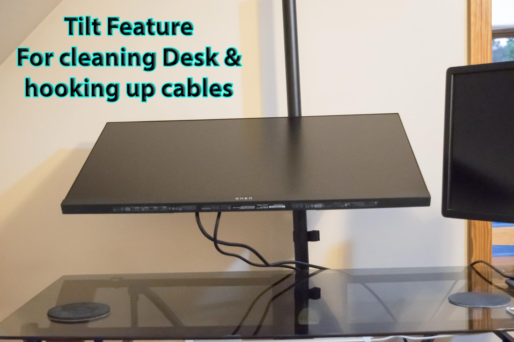 WALI Tall Monitor Arm Mount for Desk for 13-34 inch Screens, 22 lbs per Arm customer photo 1