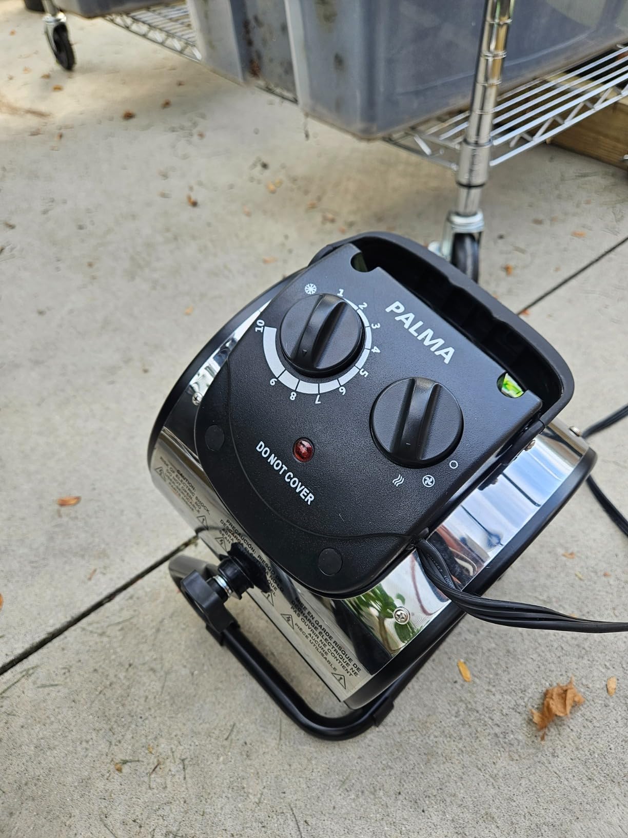 BioGreen Electric Greenhouse Heater & Fan with Digital Thermostat PALMA | 1500 Watts, 5100 BTU/hr | 5800 ft³/h Air Circulation -58 to 210.2°F | Stainless Steel | Spraywater Proof customer photo 1