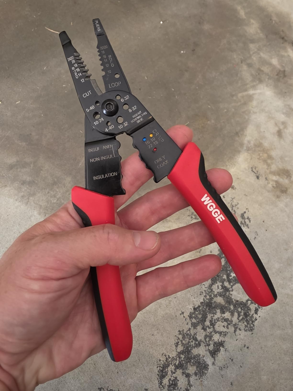WGGE WG-015 Professional Wire Stripper, Wire Cutter and Wire Crimper 8-inch customer photo 2