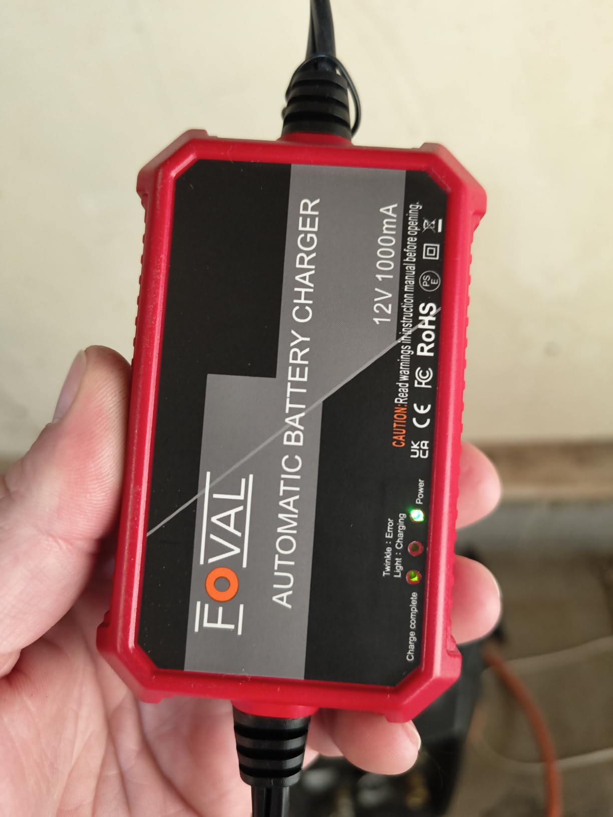 Foval Automatic Trickle Battery Charger 12V 1000mA Smart Battery Charger customer photo 1