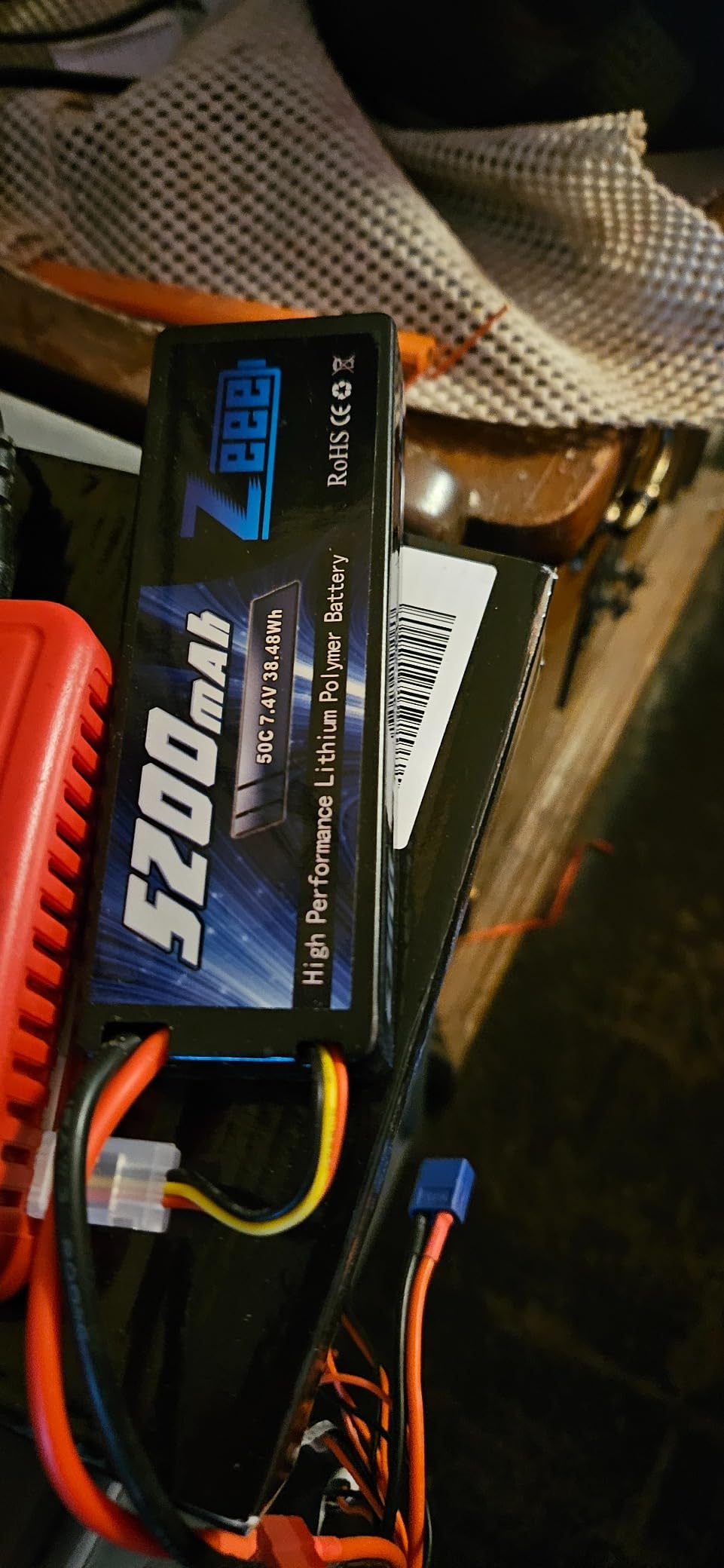 Zeee 7.4V Lipo Battery 2S 50C 5200mAh Hard Case with T Connector (2 Packs) customer photo 1