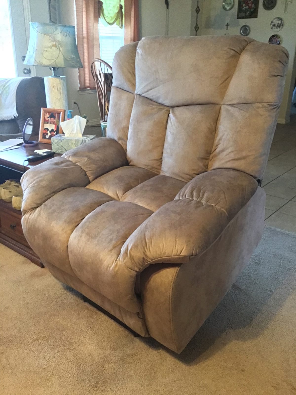 CANMOV Power Lift Electric Recliner Chair for Elderly- Heavy Duty and Safety Motion Reclining Mechanism-Antiskid Fabric Sofa for Living Room, Chocolate customer photo 2
