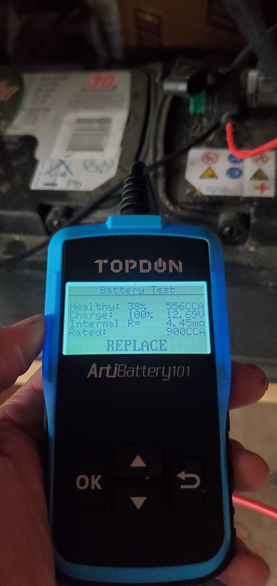 TOPDON AB101 Car Battery Tester 12V Load Tester on Cranking Charging System customer photo 2