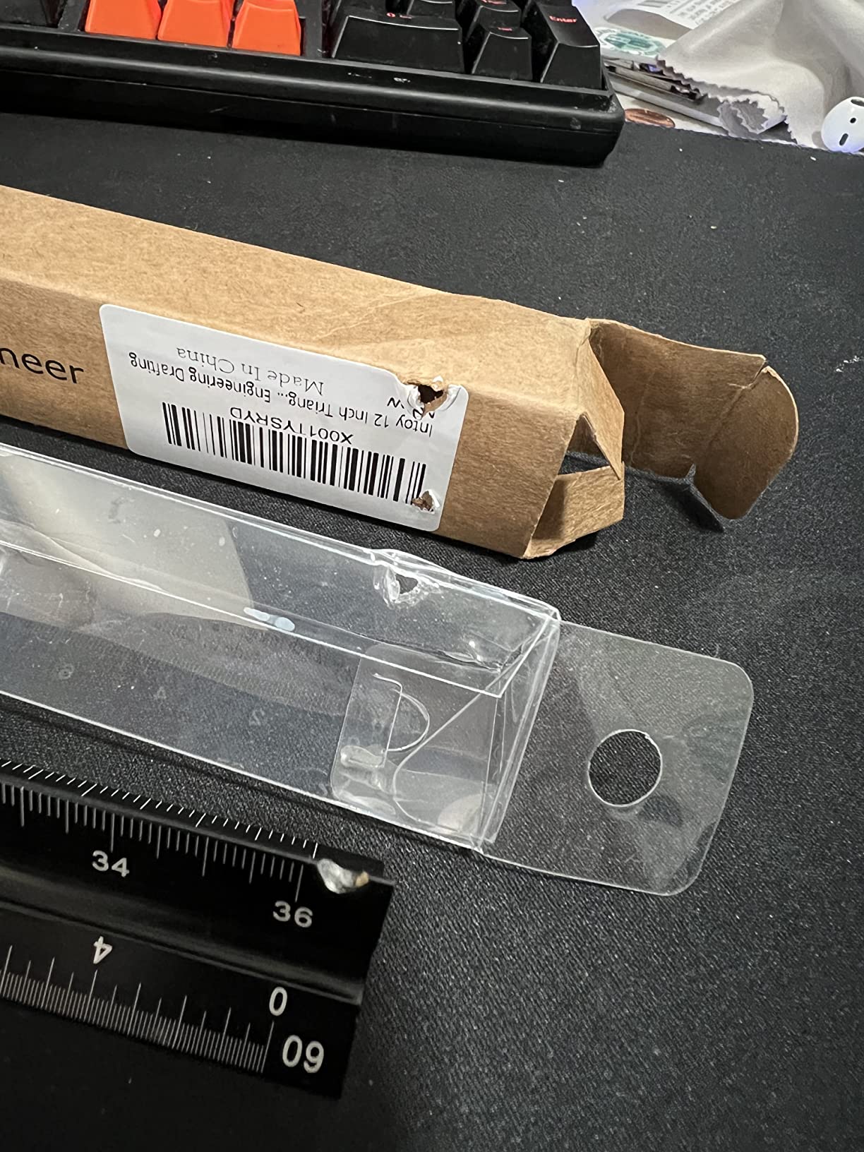 12 Inch Engineer Scale Ruler, Engineering Scale with Anodized Solid Aluminum Core, Laser Etched Scales, Imperial Scale - 1:10, 1:20, 1:30, 1:40, 1:50, 1:60, 12