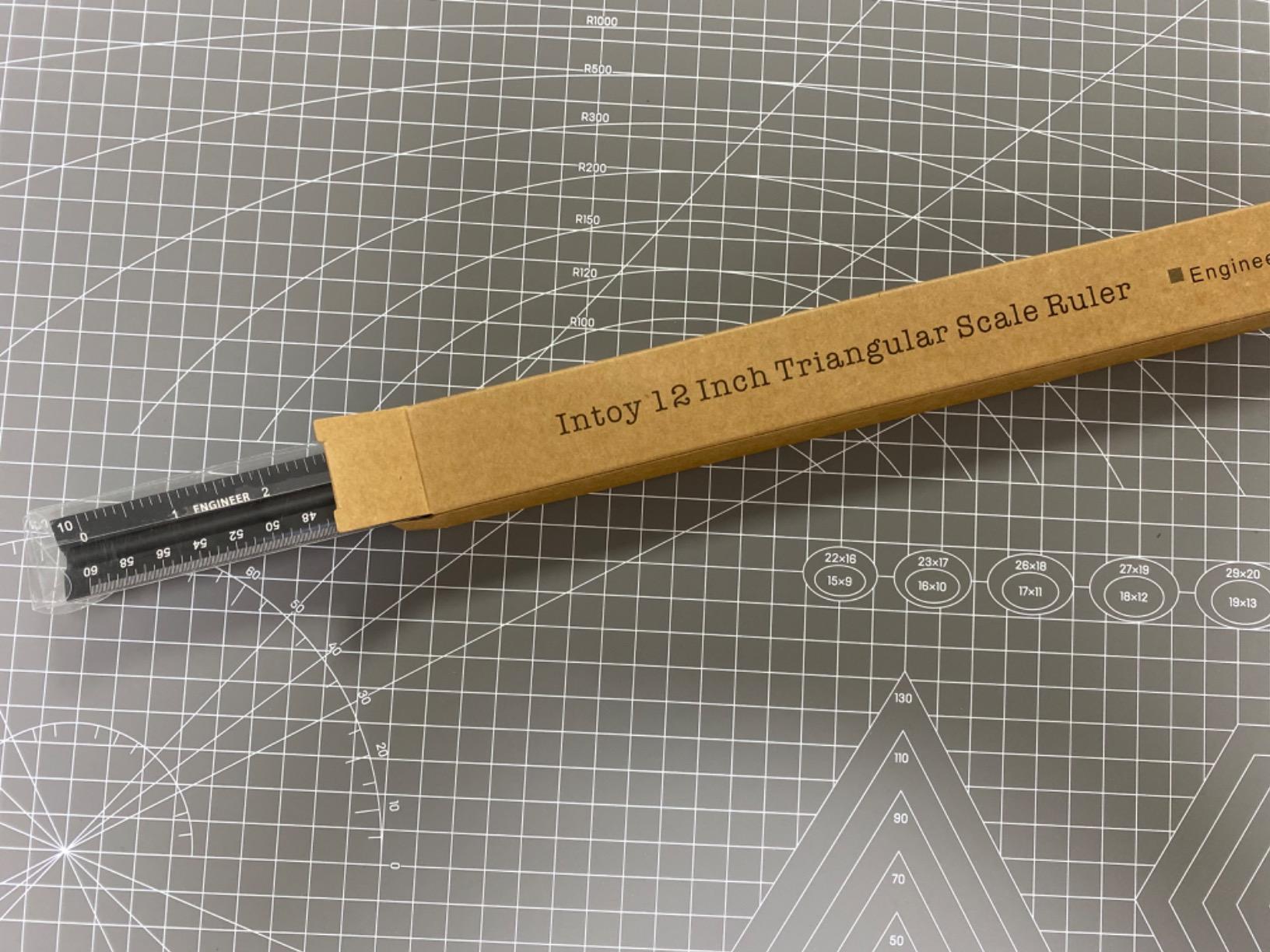 12 Inch Engineer Scale Ruler, Engineering Scale with Anodized Solid Aluminum Core, Laser Etched Scales, Imperial Scale - 1:10, 1:20, 1:30, 1:40, 1:50, 1:60, 12