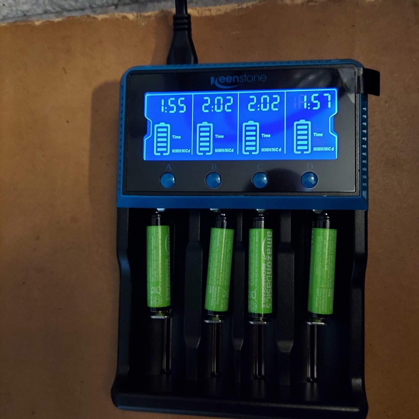 Keenstone 18650 Battery Charger, Smart Universal Charger LCD Display for Rechargeable Batteries Ni-MH Ni-Cd AA AAA Li-ion LiFePO4 IMR 10440 14500 16340 RCR123A 26650 customer photo 2