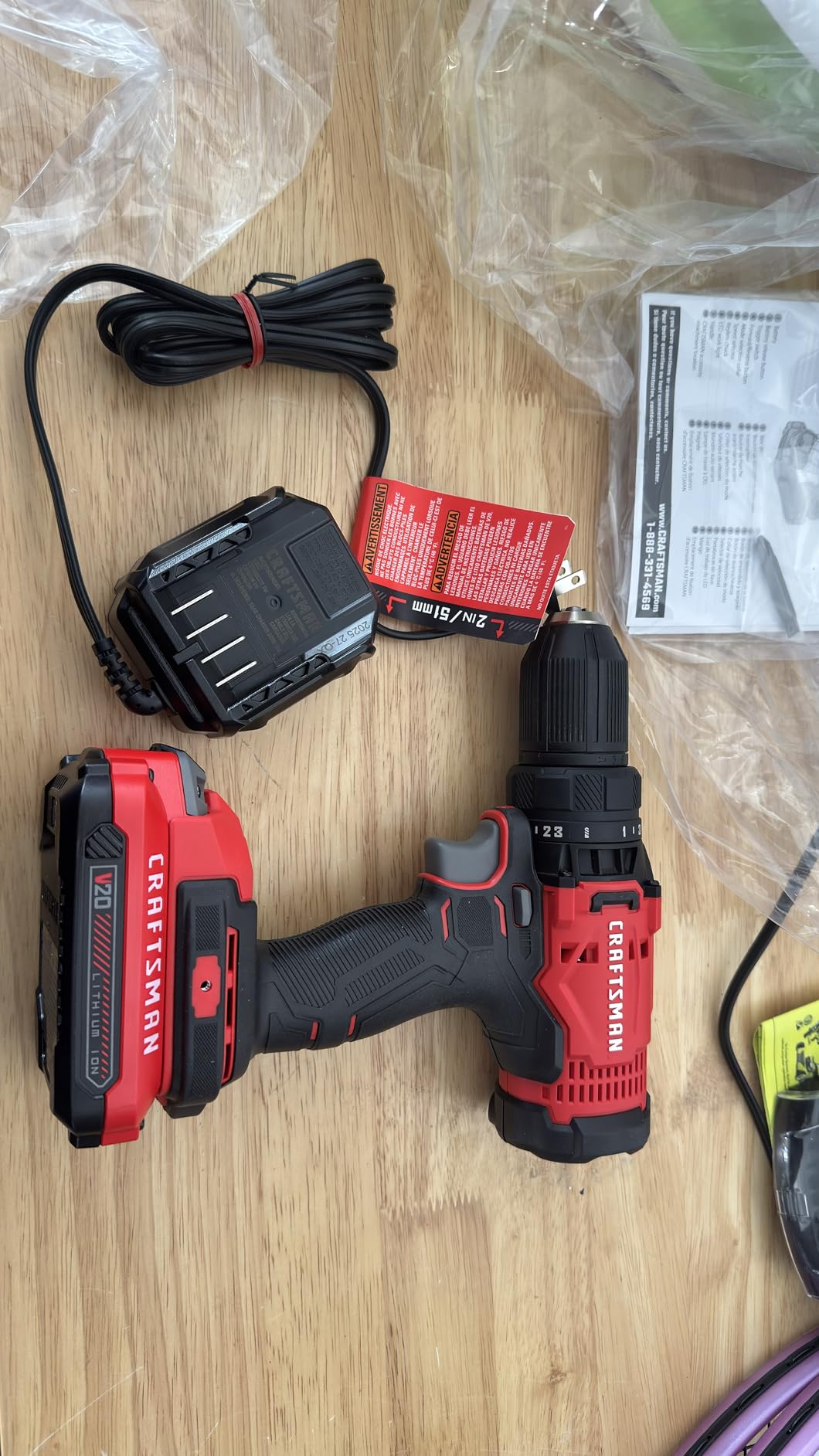 CRAFTSMAN V20 Cordless Drill/Driver Kit, 1/2 inch, Battery and Charger Included (CMCD700C1) customer photo 2