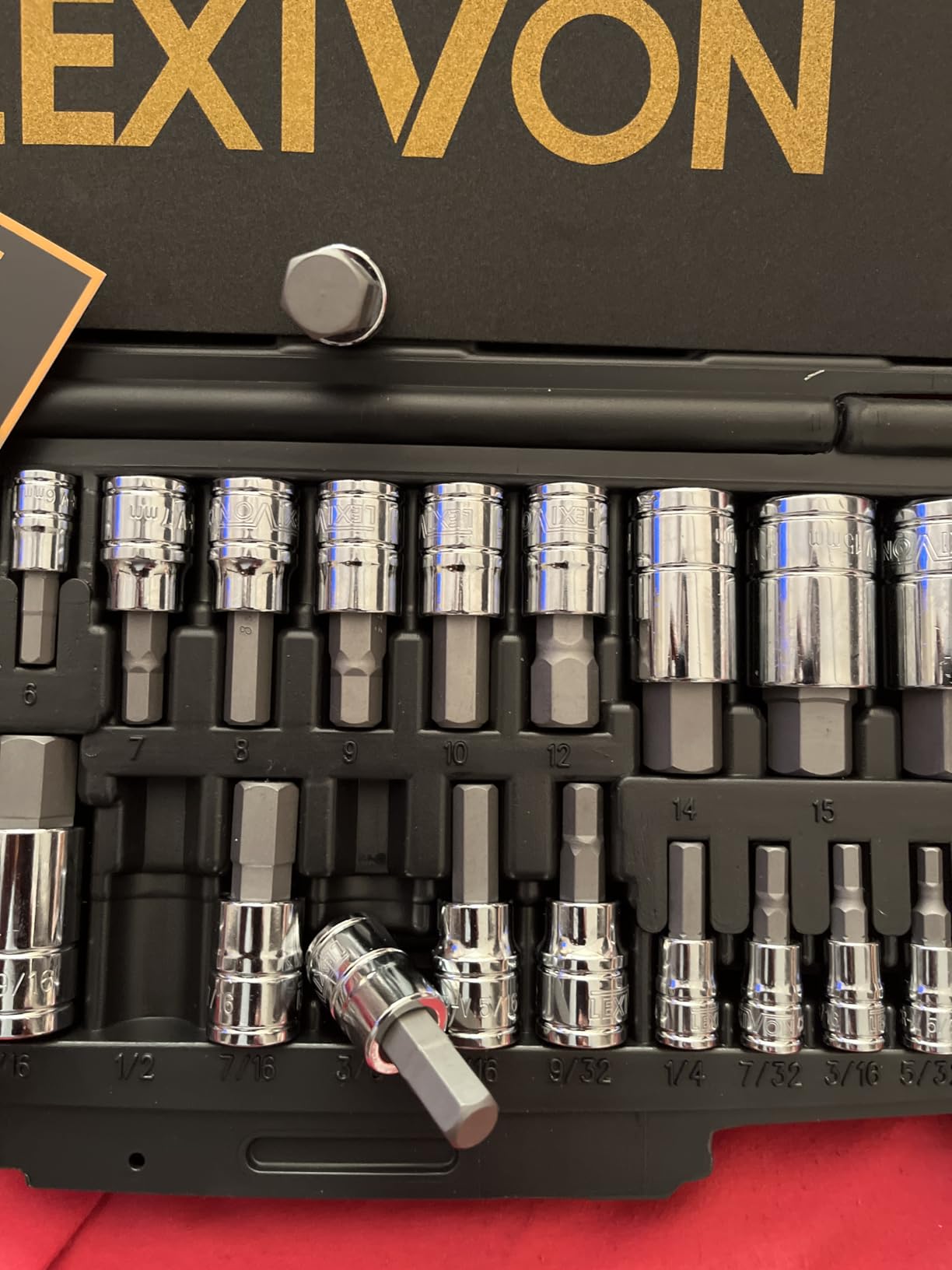 LEXIVON Master HEX Bit Socket Set, Premium S2 Alloy Steel | Complete 32-Piece, SAE and Metric Set | Enhanced Storage Case (LX-144) customer photo 1
