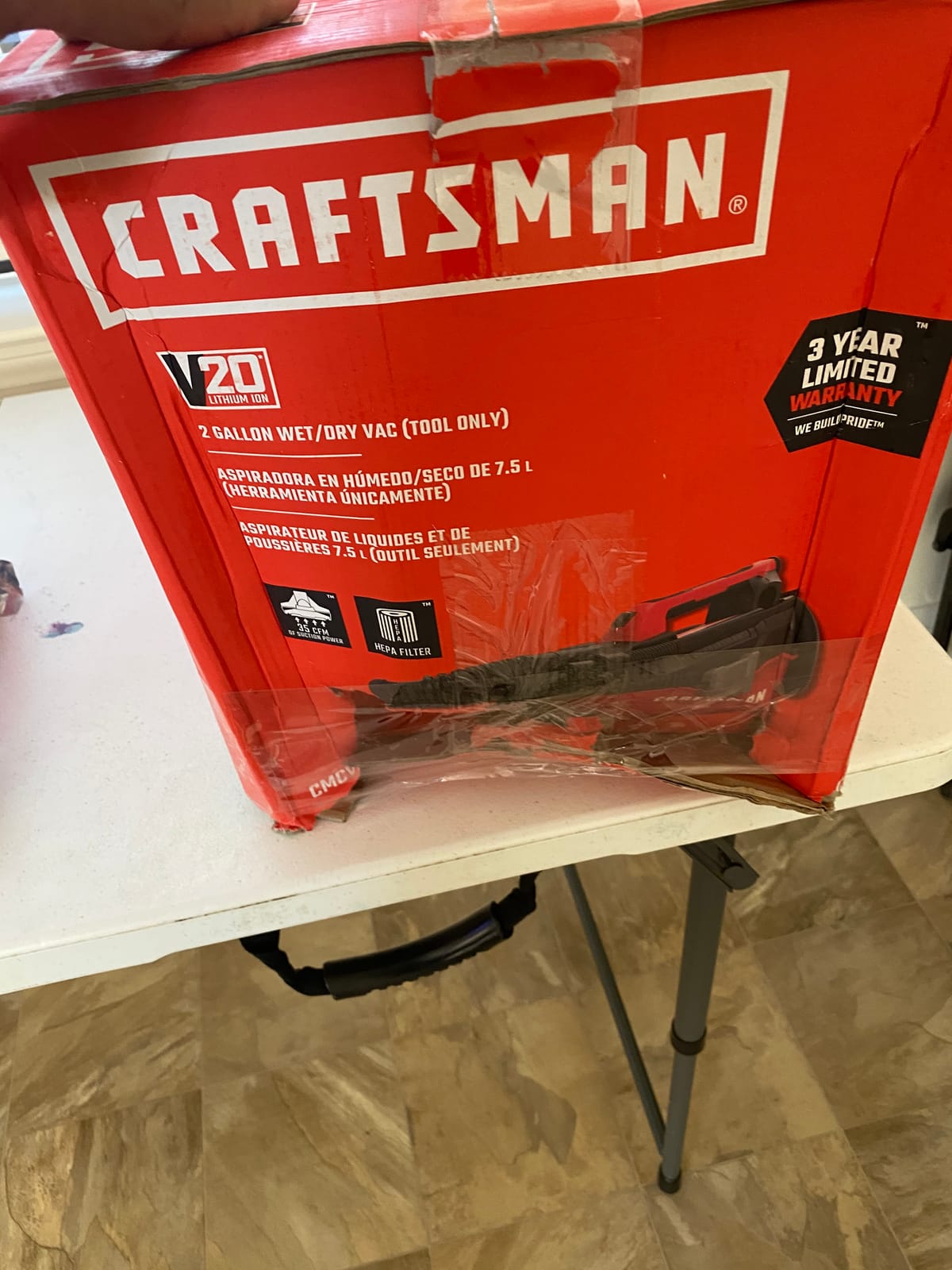 CRAFTSMAN CMCV002B 20V Max 2 gallon Wet Dry Vac (Tool Only) - Amazon Vine customer photo 1