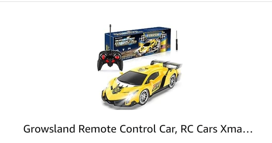 Growsland Remote Control Car, RC Cars for Kids 1:18 Electric Toy Car Hobby Racing Car Toys with Lights & Controller, Christmas Birthday Gift for 3 4 5 6 7 8 9 Year Old Boys Girls customer photo 1