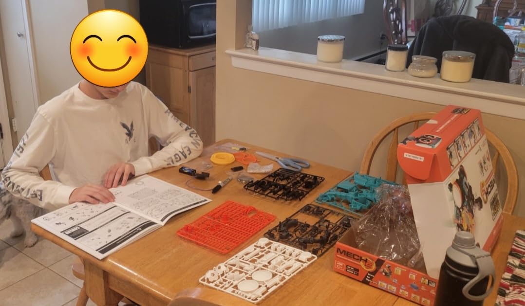Teach Tech Mech 5, Mechanical Coding Robot, Coding Wheel Makes Robot Throw, Lift, kick, Draw and More, Ages 10 and Older customer photo 1