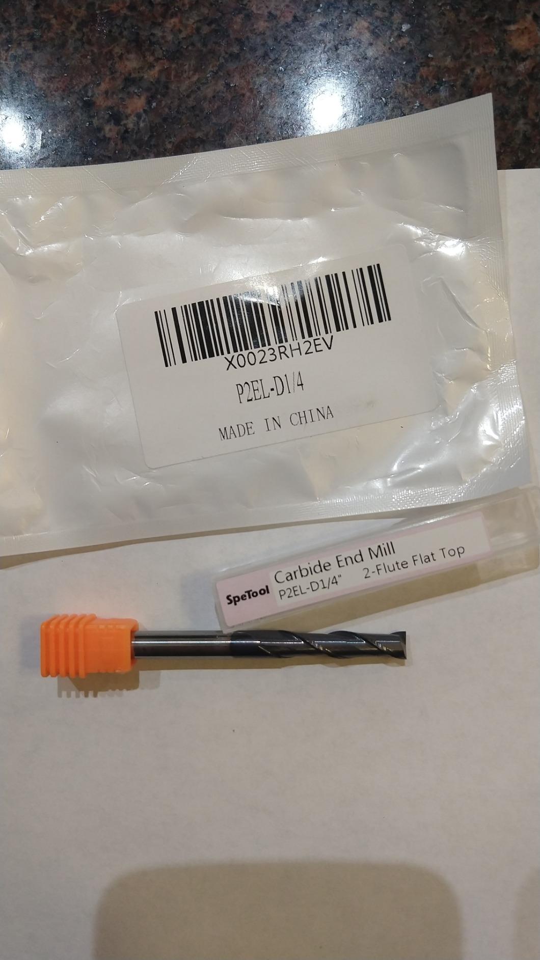 SpeTool 2 Flutes 1/4 inch Shank, Extra Long(3 inches) Carbide End Mill TiAlN Coated HRC55 Spiral UpCut CNC Bits customer photo 2
