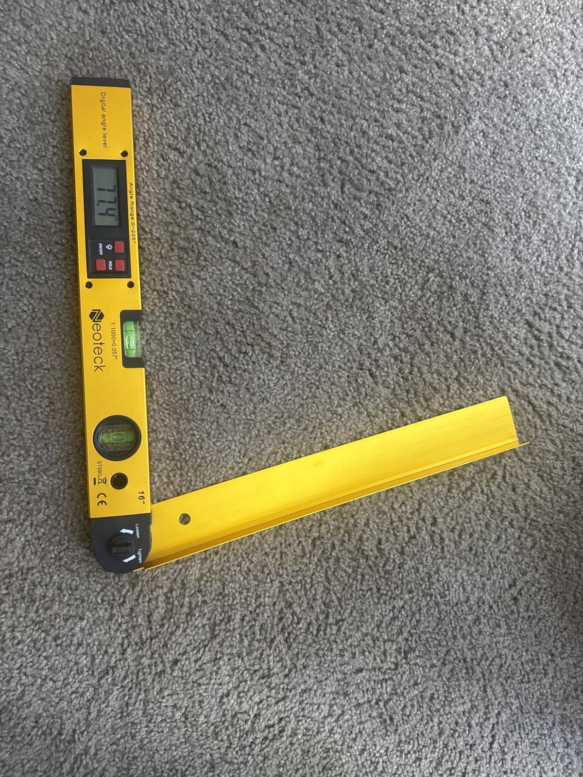 Neoteck 16 inch Digital Angle Finder 225°Aluminum Protractor LCD Backlight customer photo 2