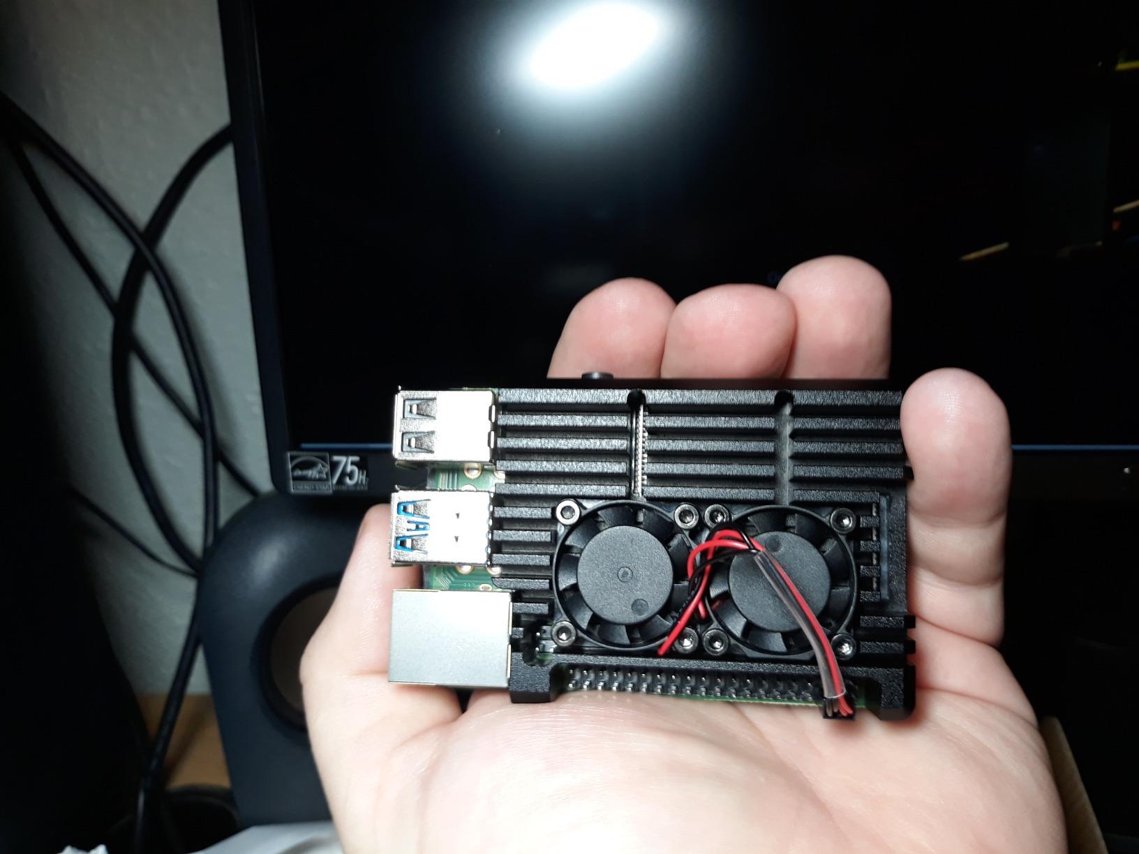 Armor Case for Raspberry Pi 4 - Metal Case with Dual Fan Aluminium Alloy, Pi 4 Heatsink customer photo 2