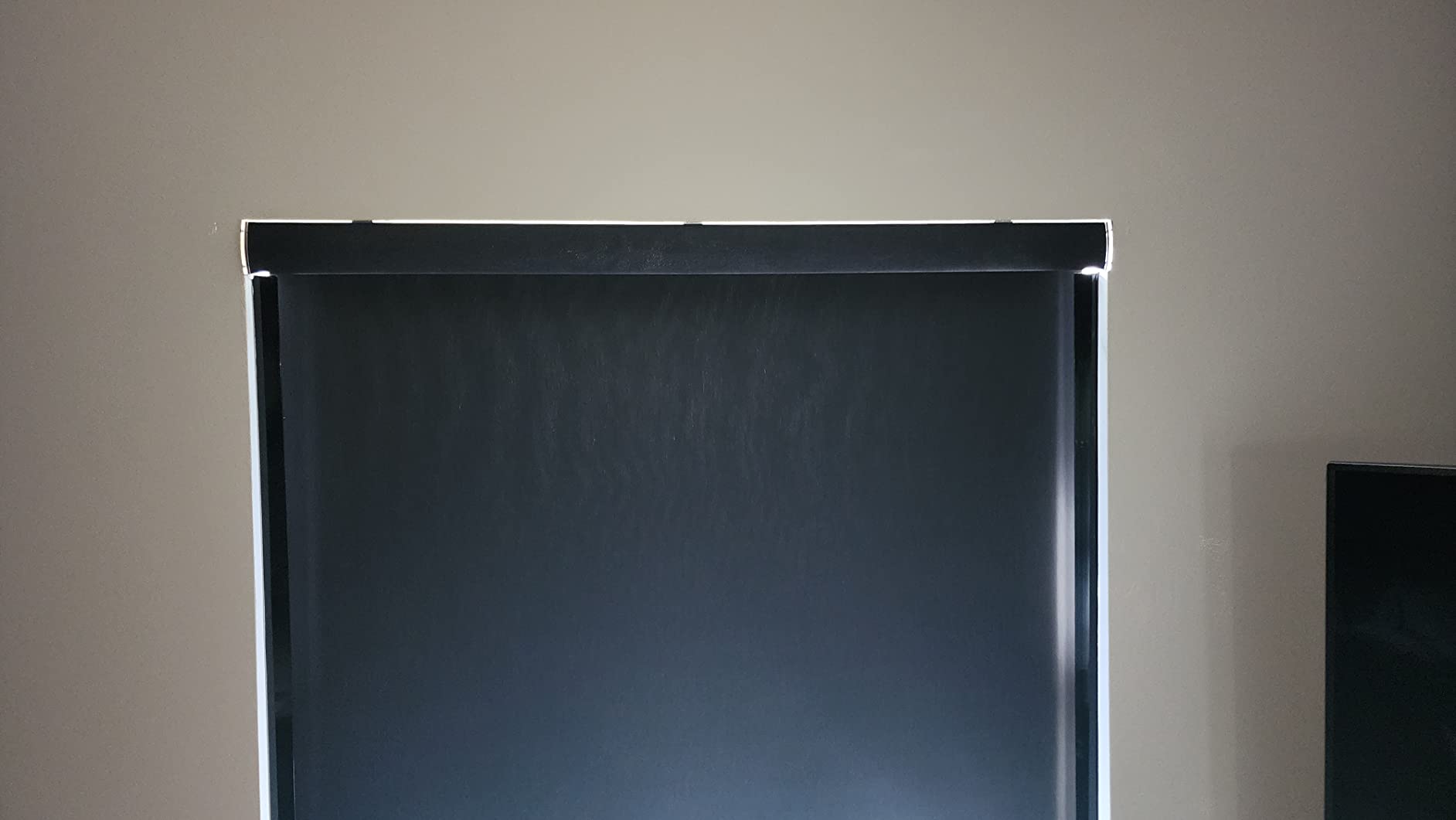 Graywind Motorized Shades 100% Blackout Compatible with Alexa Google WiFi Smart Hardwired Window Shade Remote Control Thermal Insulated Electric Blinds, Customized Size (Matt Black) customer photo 1