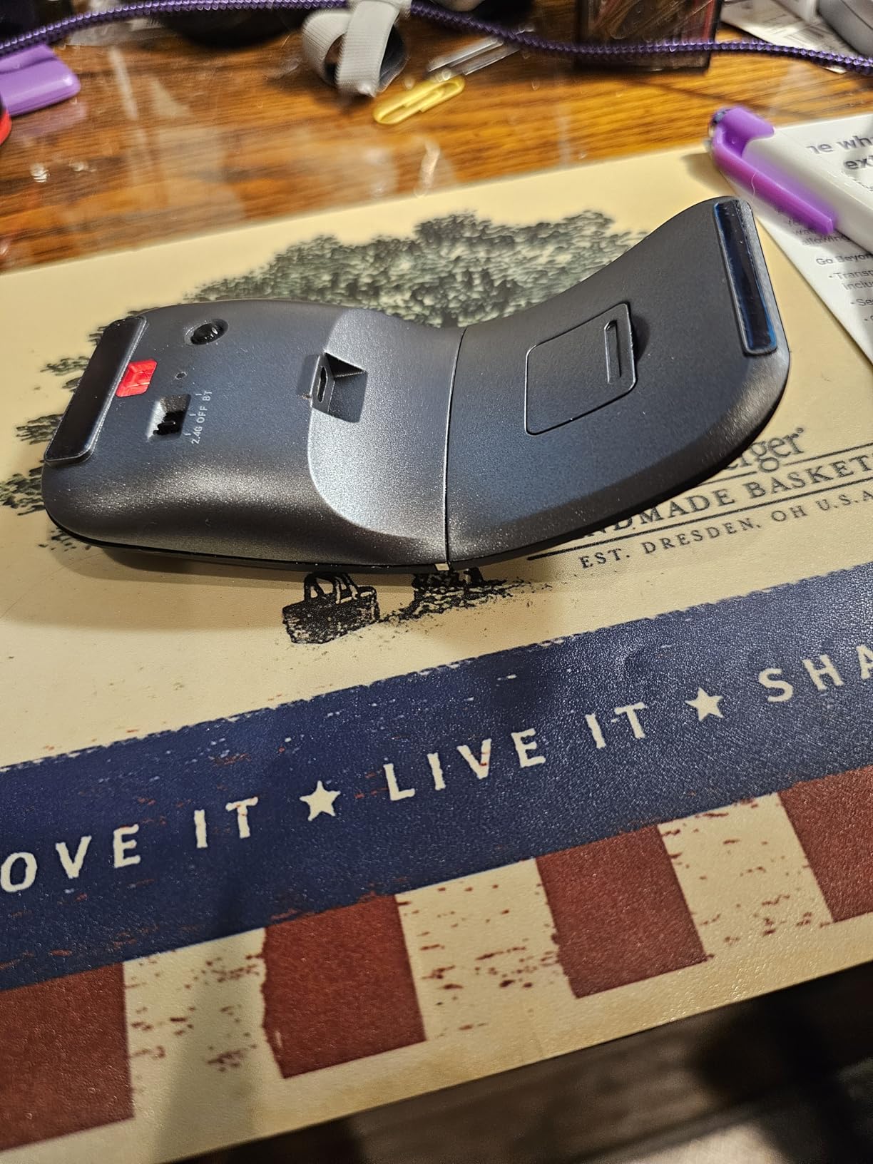 Bluetooth Wireless Arc Travel Mouse, Bluetooth 5.0/4.0 & 2.4G Tri-Mode, Rotating Foldable Ergonomic Mice, Type-C Rechargeable Multi-Device for Microsoft Laptop, PC, MacBook, Chromebook, Lenovo - Black customer photo 1