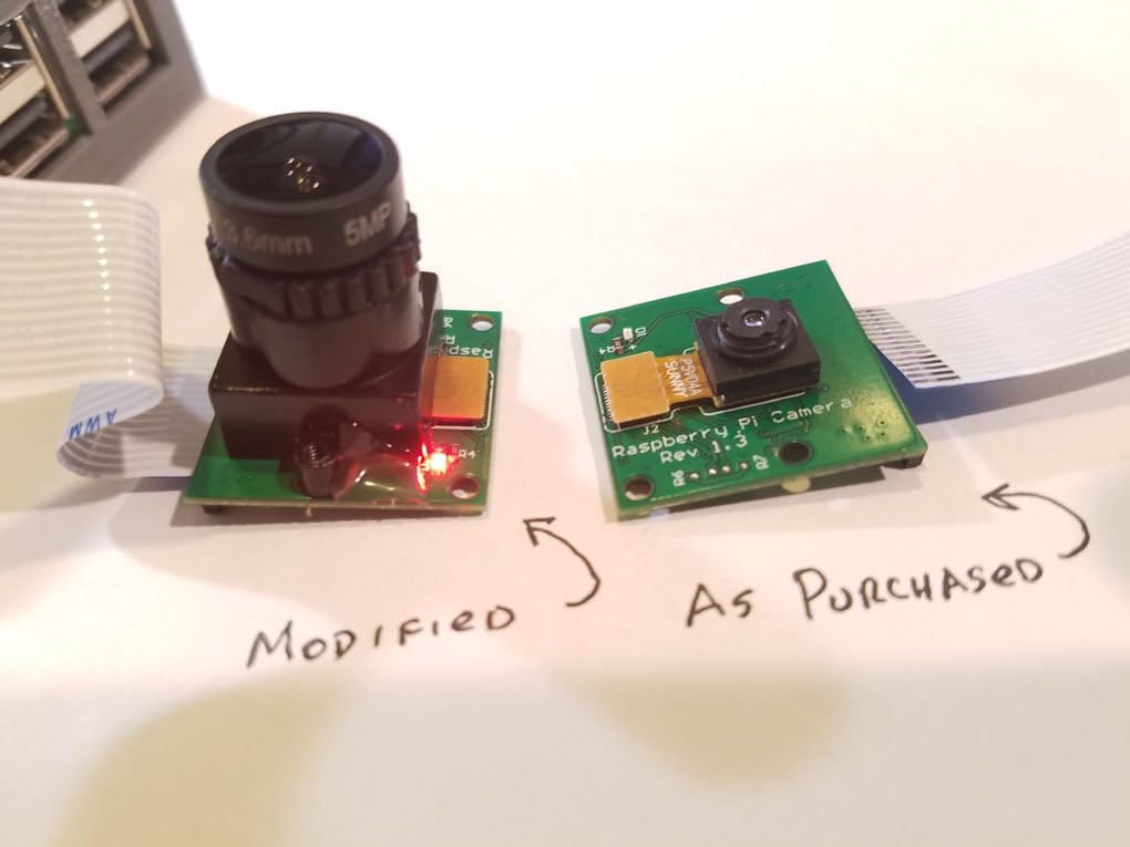 BBTO 2 Pieces 5 Megapixels 1080p Sensor OV5647 Mini Camera Module with 6 Inch 15 Pin Ribbon Cable Compatible with Raspberry Pi Model A B B+, Pi 2 and Raspberry 3, 4 customer photo 1