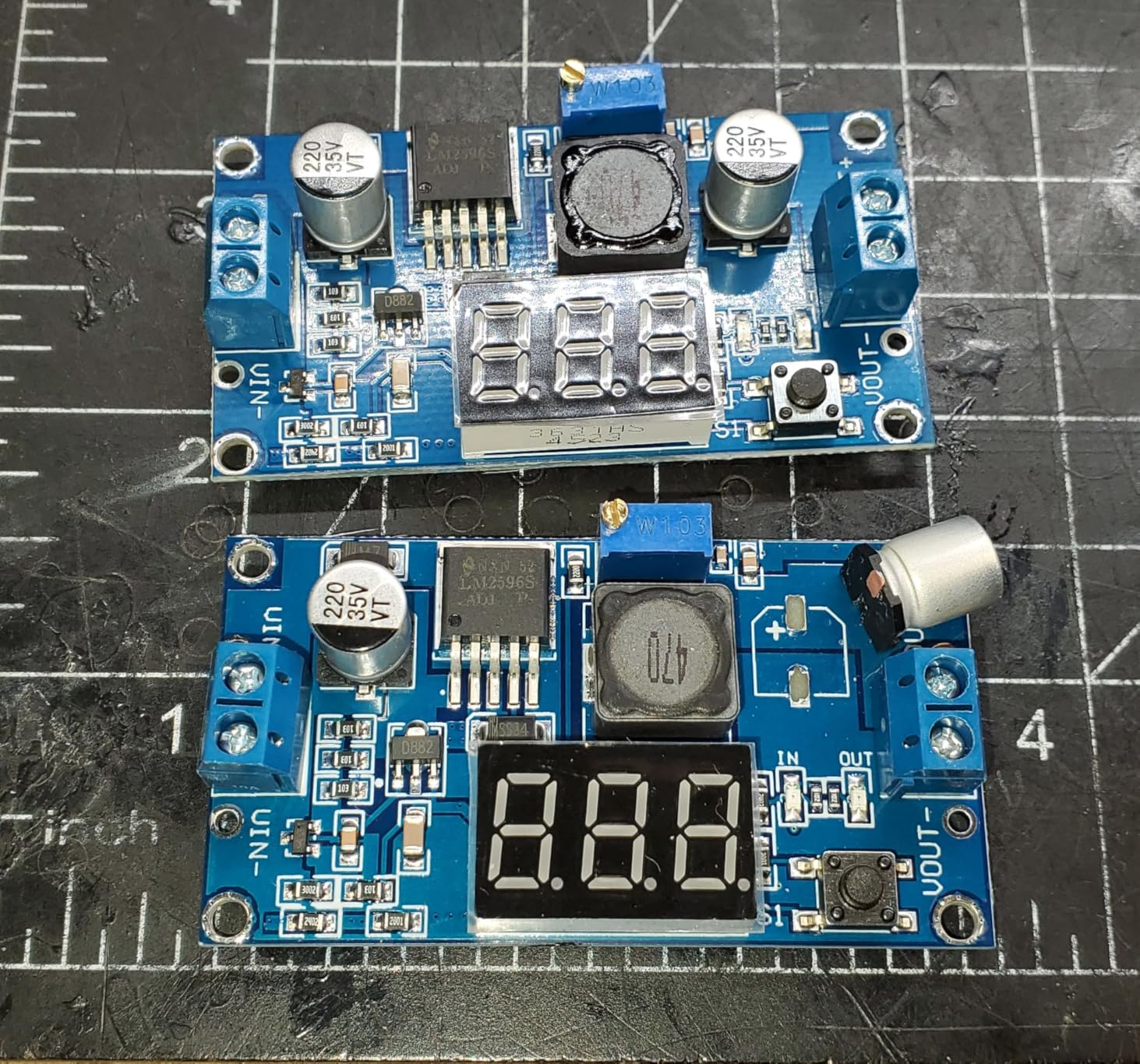 4 Pieces Adjustable LM2596S DC-DC Buck Converter Reduced Voltage Regulator Power Module 36V 24V 12V to 5V 2A Voltage Stabilizer with Digital Voltmeter Display customer photo 2