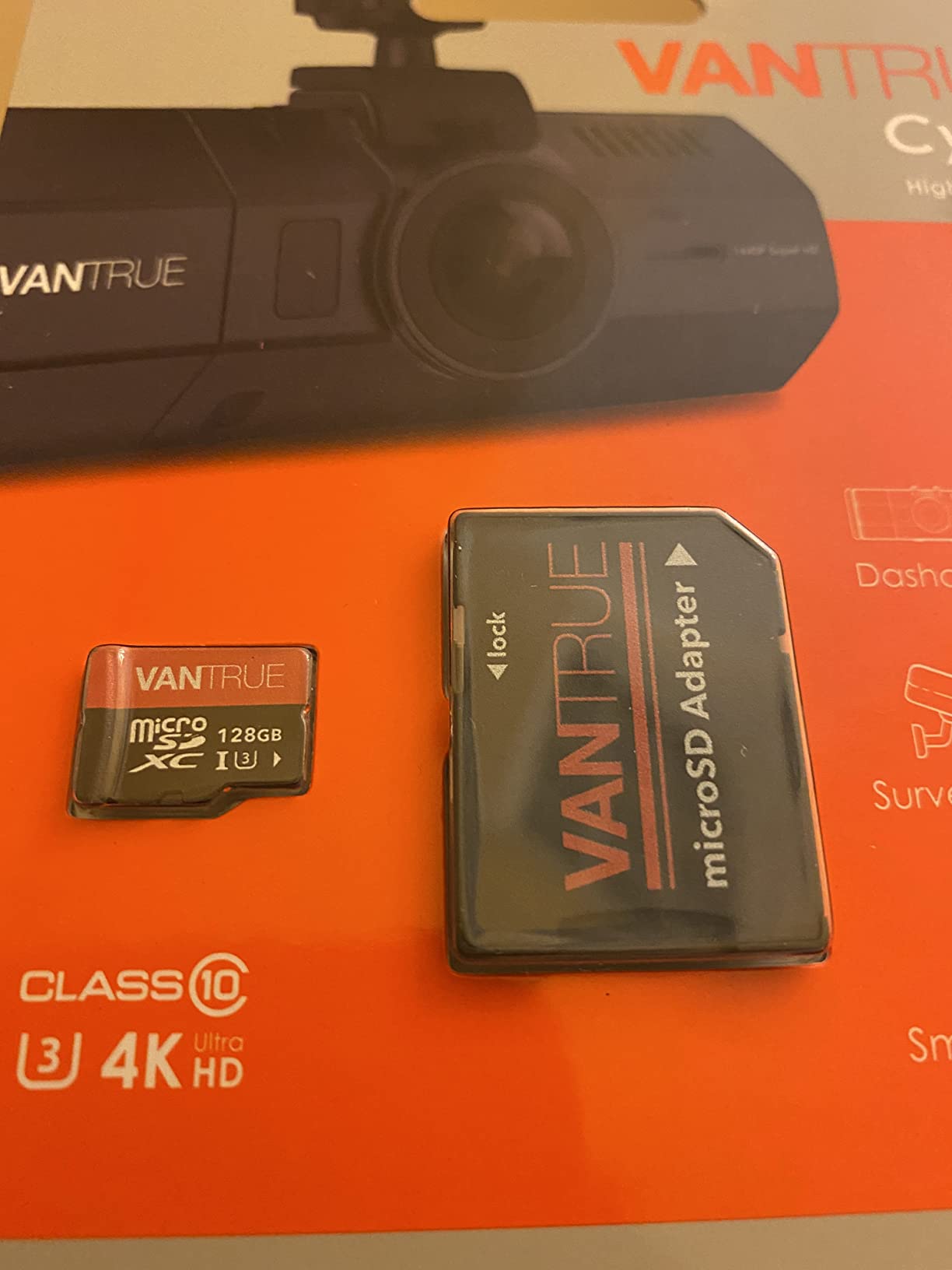 Vantrue 128GB microSDXC UHS-I U3 4K Memory Card with Adapter for Dash Cams customer photo 1