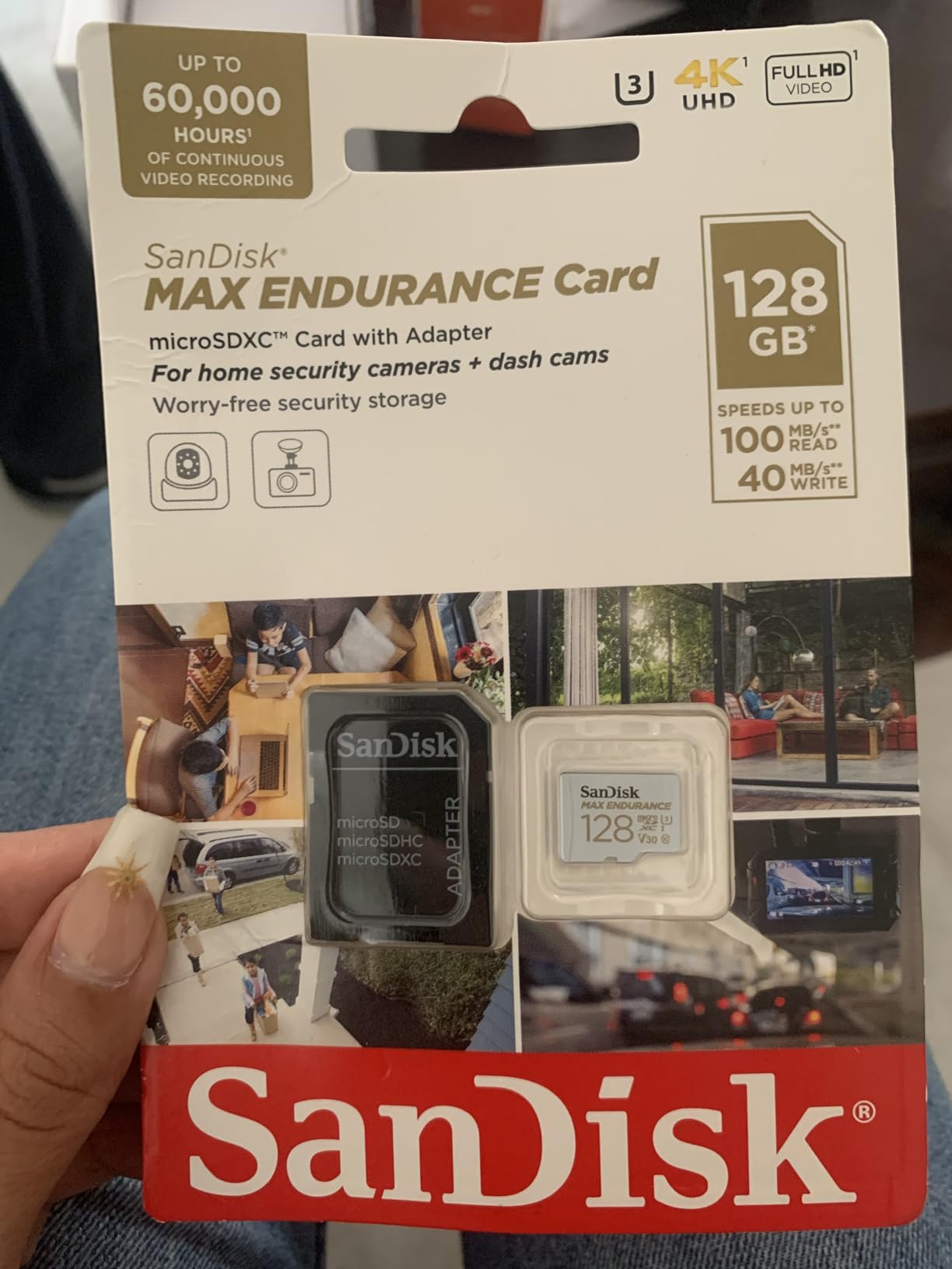 SANDISK 256GB MAX Endurance microSDXC Card with Adapter for Home Security Cameras and Dash cams - C10, U3, V30, 4K UHD, Micro SD Card - SDSQQVR-256G-GN6IA customer photo 2