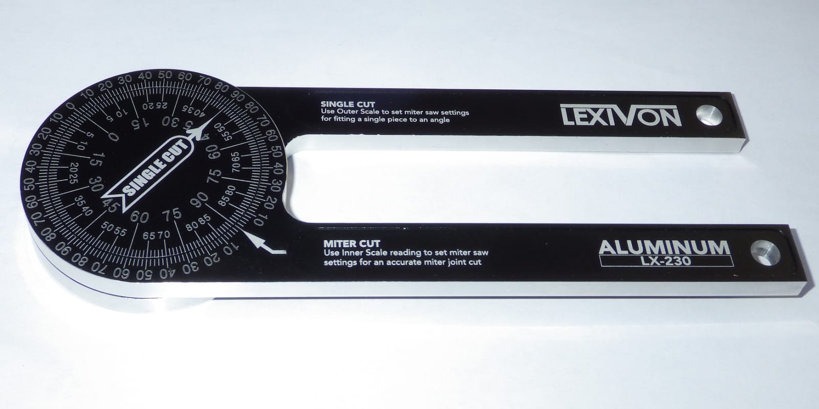 LEXIVON Aluminum Miter Saw Protractor | 7-Inch Rust Proof Angle Finder Featuring Precision Laser Engraved Scales (LX-230) customer photo 1