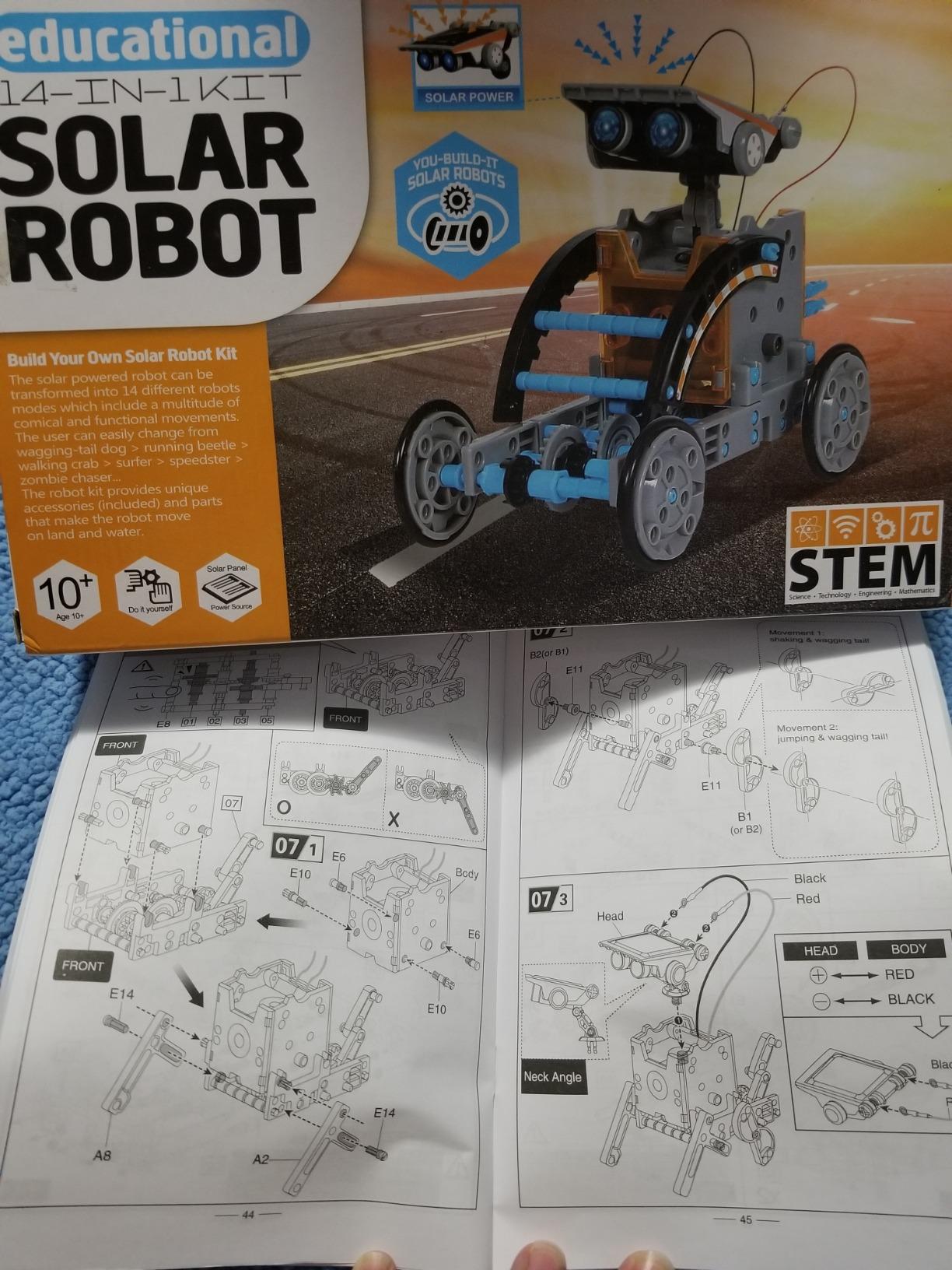 Solar Robot Kit, 14-in-1 STEM Building Toy for Kids DIY Science Robotic Set customer photo 1