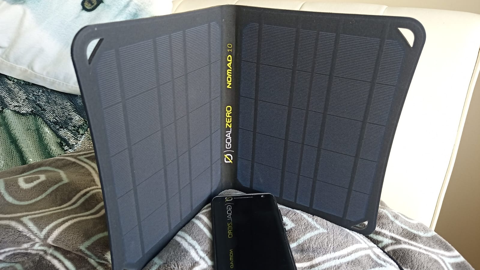 Goal Zero Nomad 10, Foldable Monocrystalline 10 Watt Solar Panel with USB Port, Portable Solar Panel Backpacking, Hiking and Travel. Lightweight Backpack Solar Panel Charger with Adjustable Kickstand customer photo 2