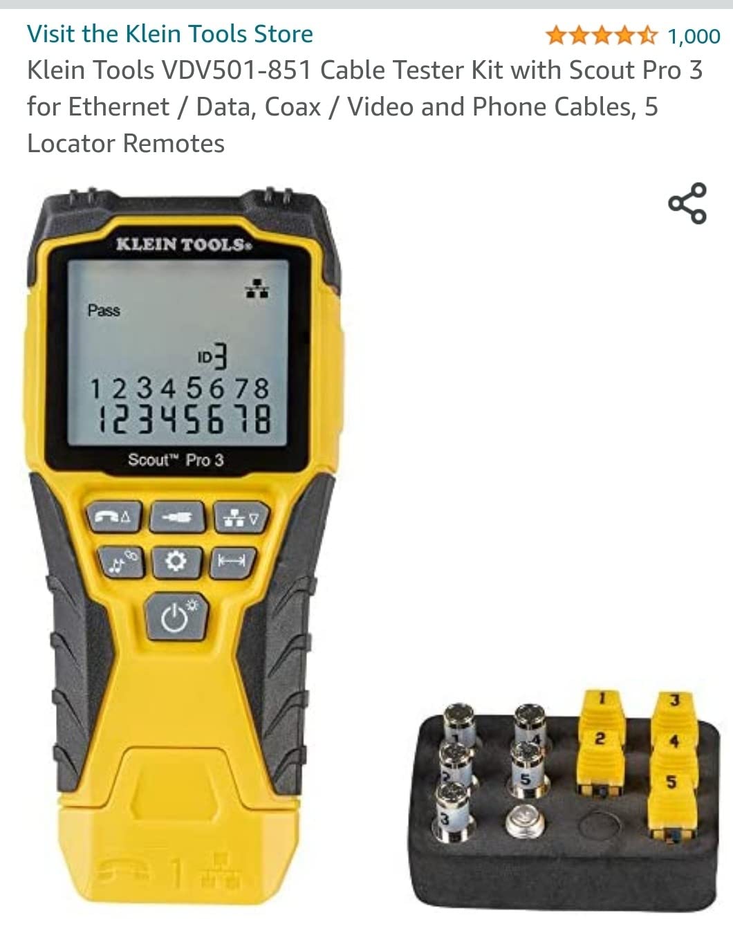 Klein Tools VDV501-851 Scout Pro 3 Tester Starter Set Cable Tester customer photo 2